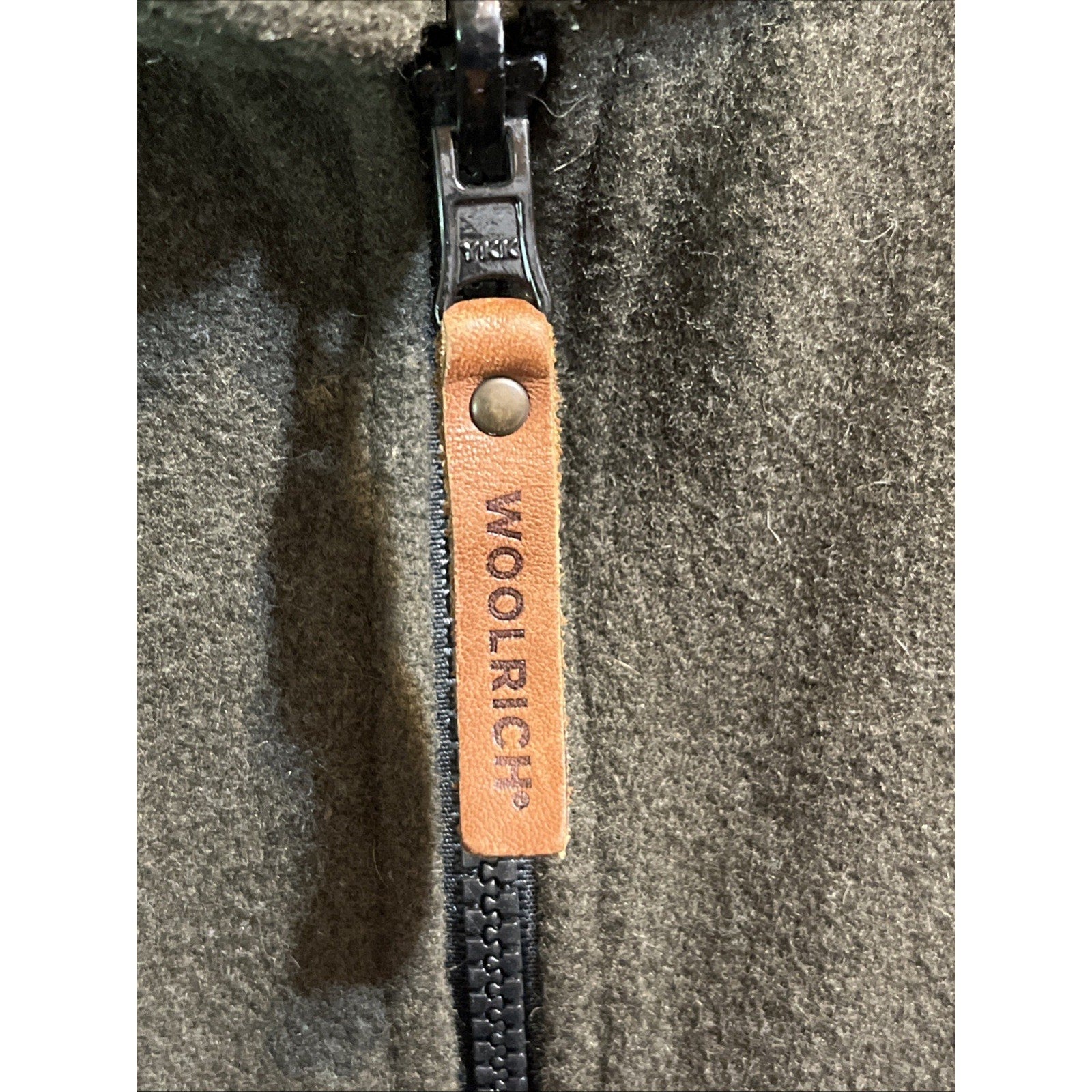 Woolrich Vintage Moleskin Jacket Men’s XL Olive Green LS Wool Blend Full Zip