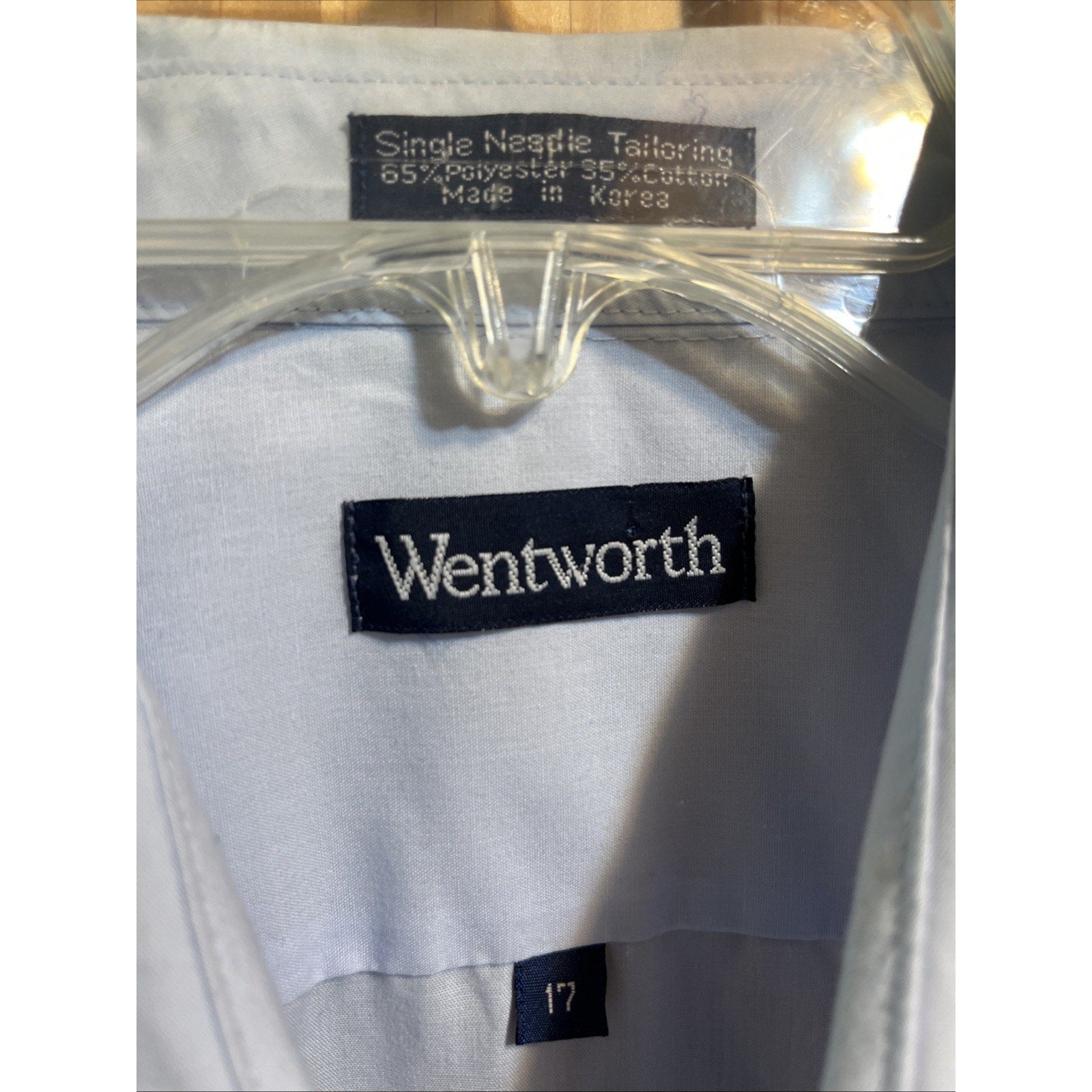 Vintage Wentworth Shirt Men’s Size 17 Regular Fit Short Sleeve Button Up Blend