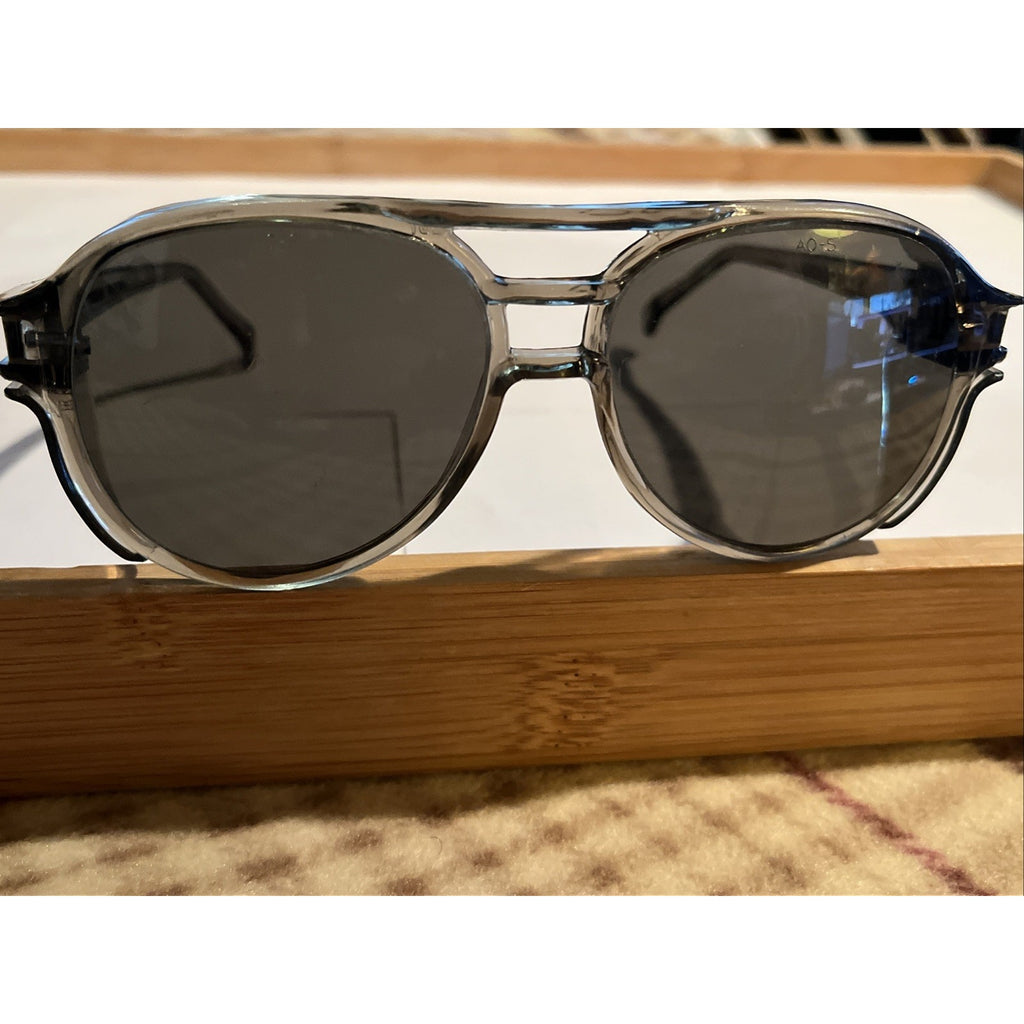 Aerosite Z87 Gray 5 3/4 Safety Glasses Side Shields Vintage Made In USA