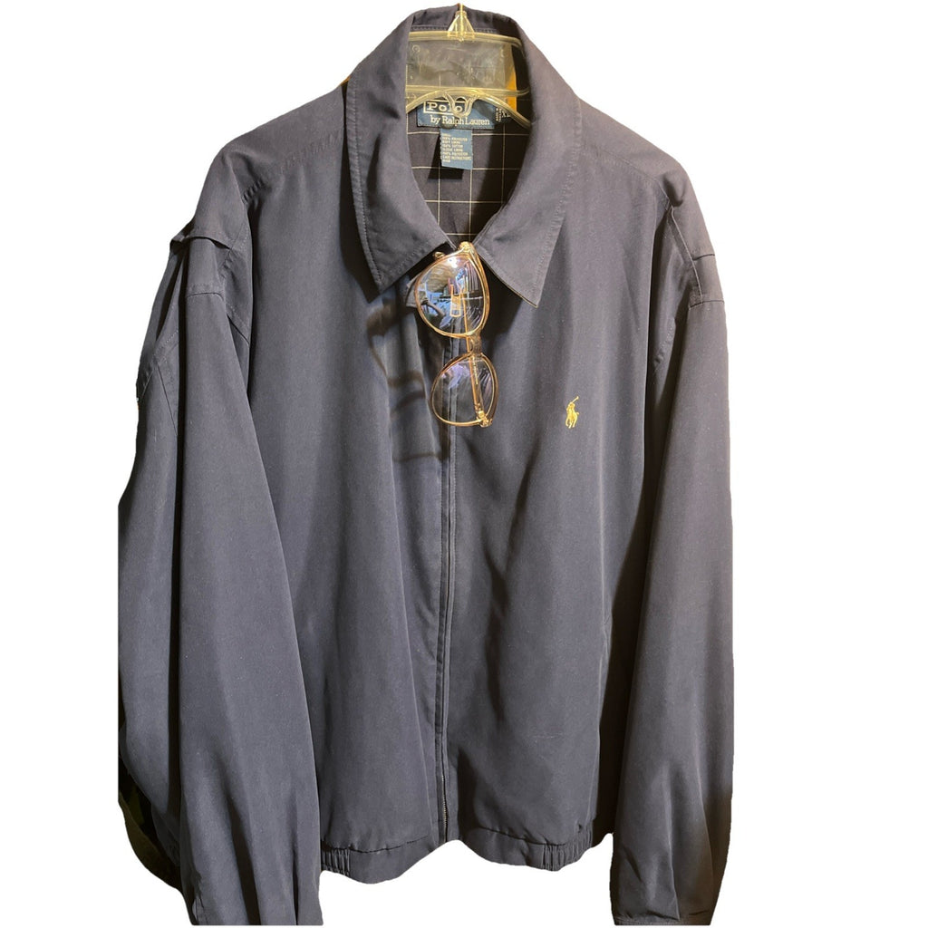 Polo Ralph Lauren Men’s XL Navy Bomber Jacket Harrington Long Sleeve Full Zip