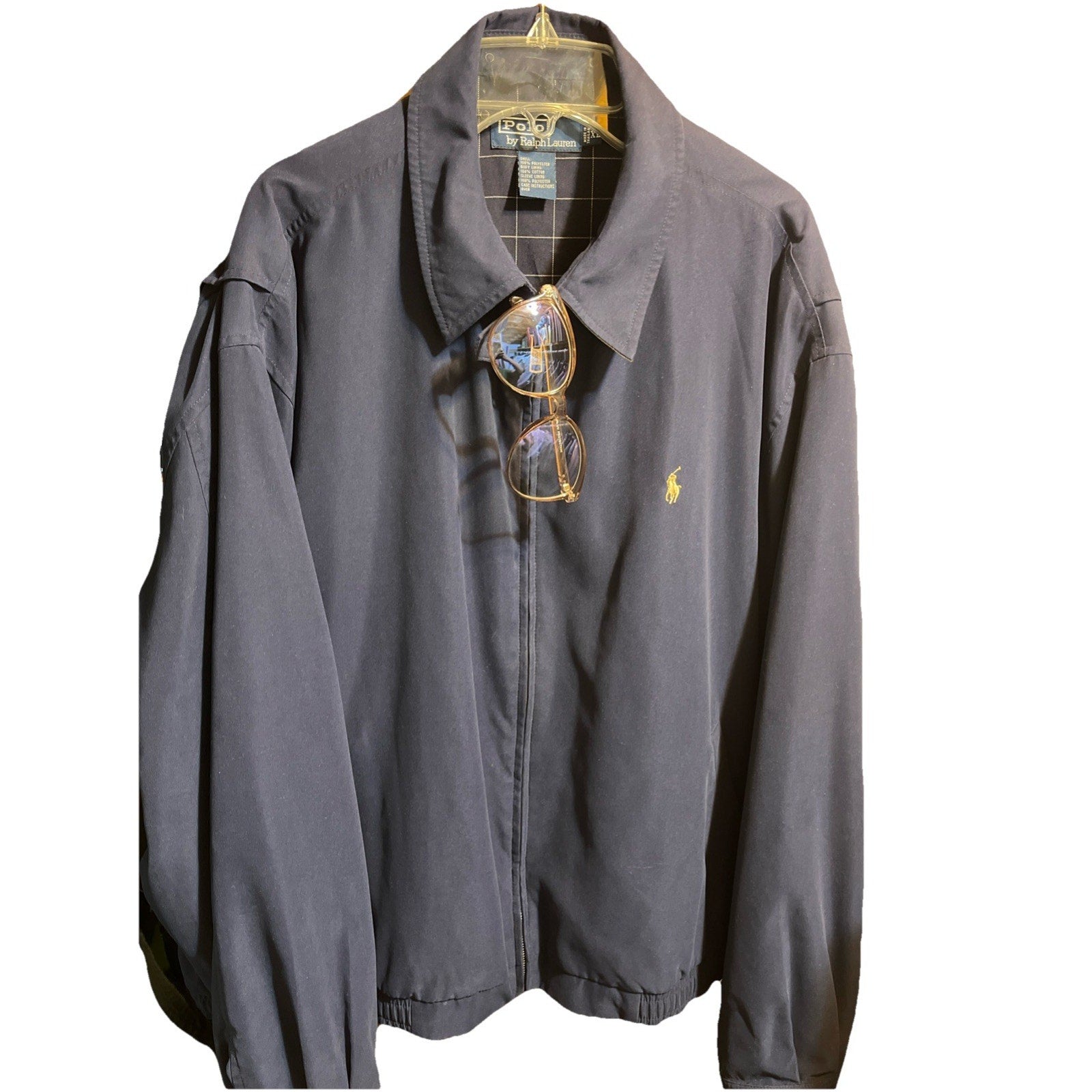 Polo Ralph Lauren Men’s XL Navy Bomber Jacket Harrington Long Sleeve Full Zip