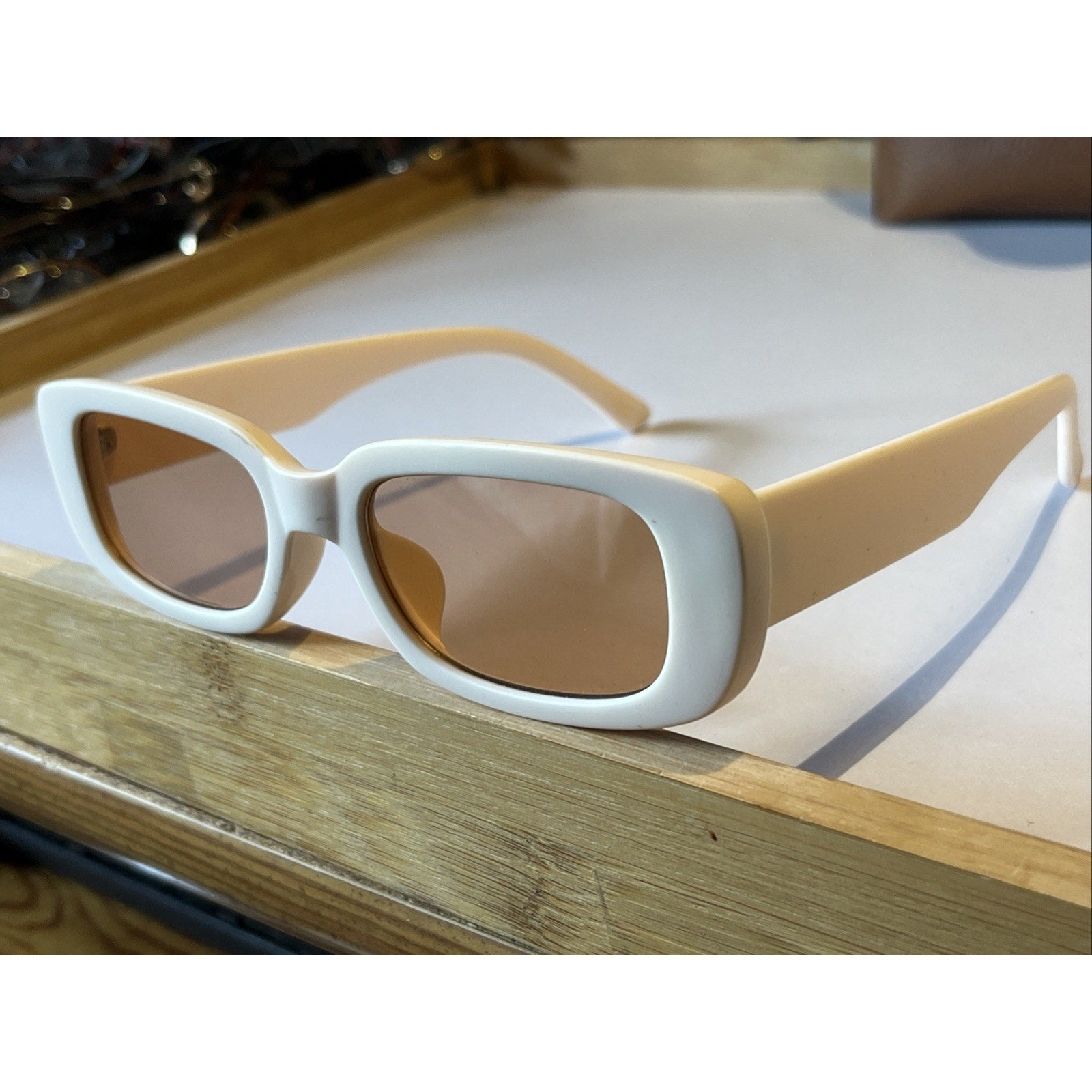 Arvo Sunglasses White Frames Unisex Shades Deadstock Mens Womens Made In USA