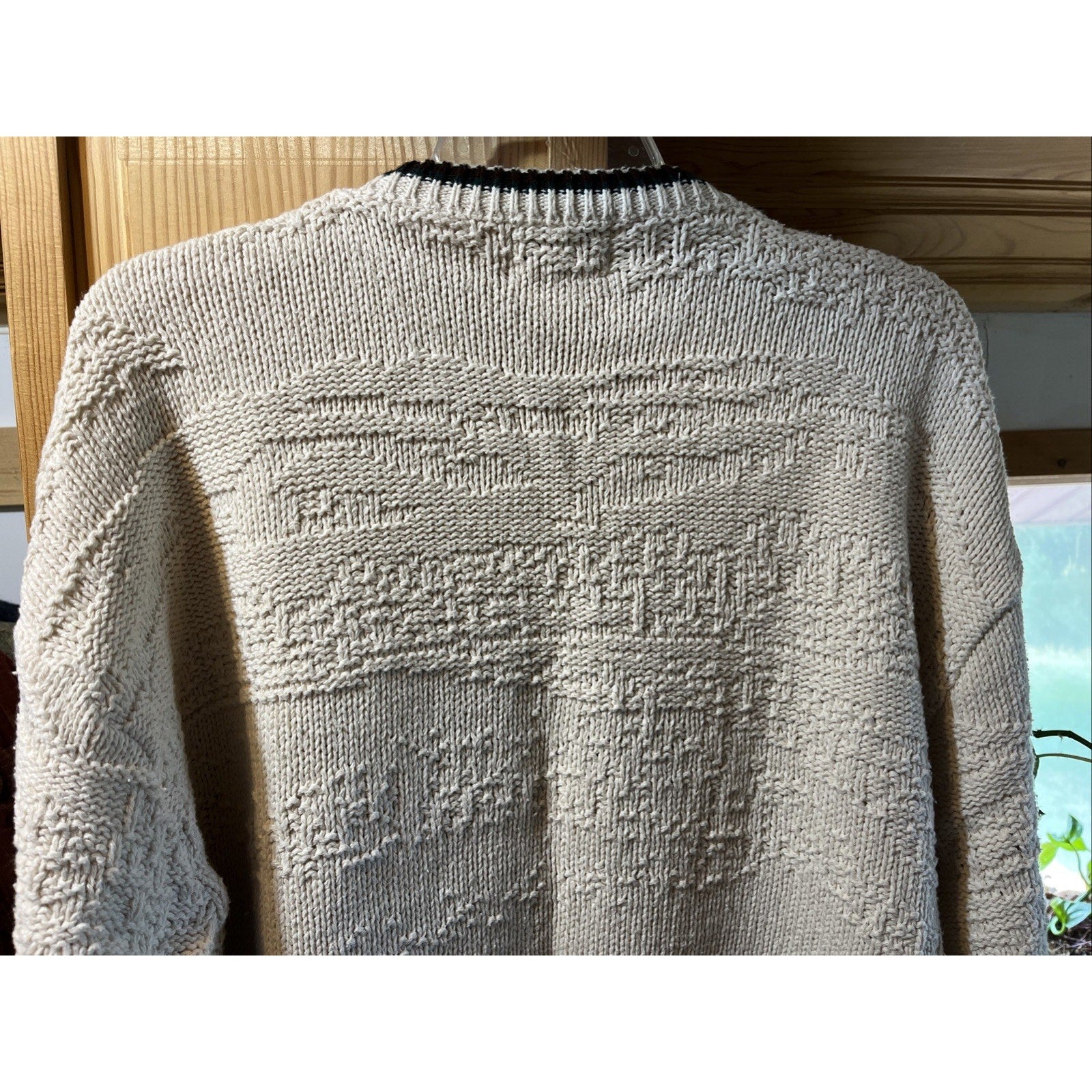 Vintage 90s St Johns Bay Knit Sweater XL White Deer Embroidered Nature USA
