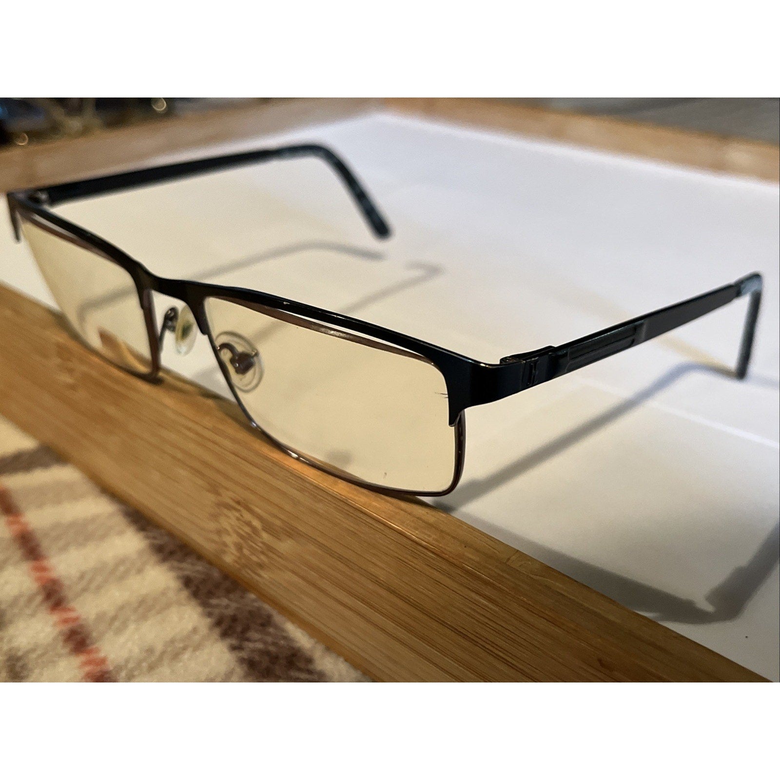 Helium 4301 Eyeglasses Matte Black Rectangular Metal Frames 56-18-145 MBLK