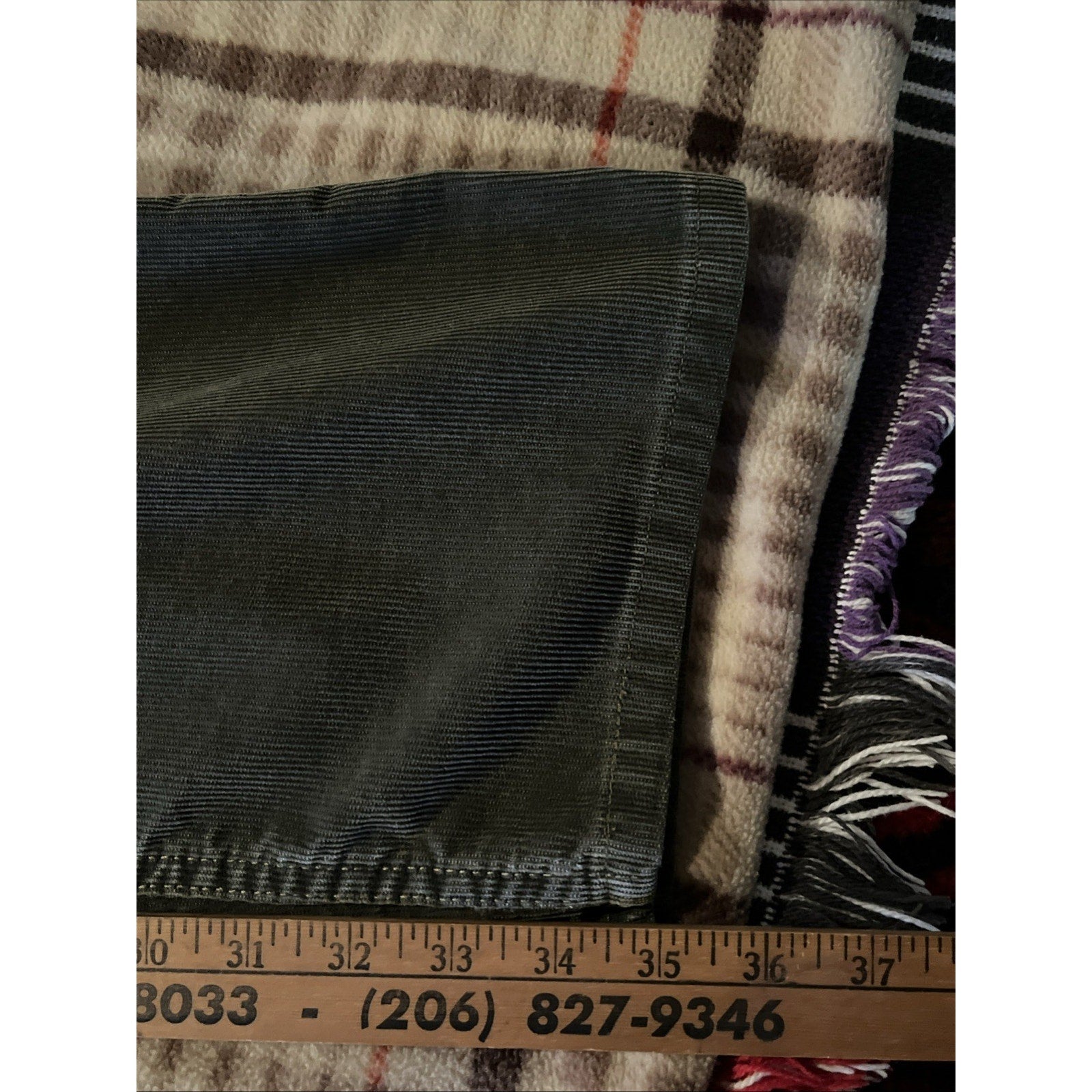VTG Levi's 559 Relaxed Straight Corduroy Pants Mens 35x35 Olive Green 5 Pocket