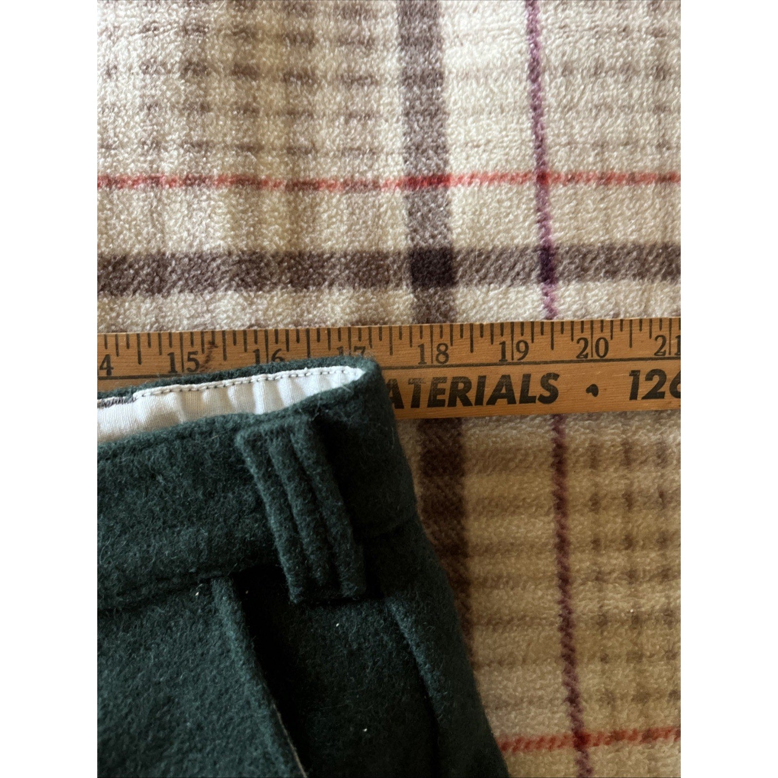 Vintage Codet Heavy Green Wool Blend Outdoor Pants Made in Canada Men's sz 35x28