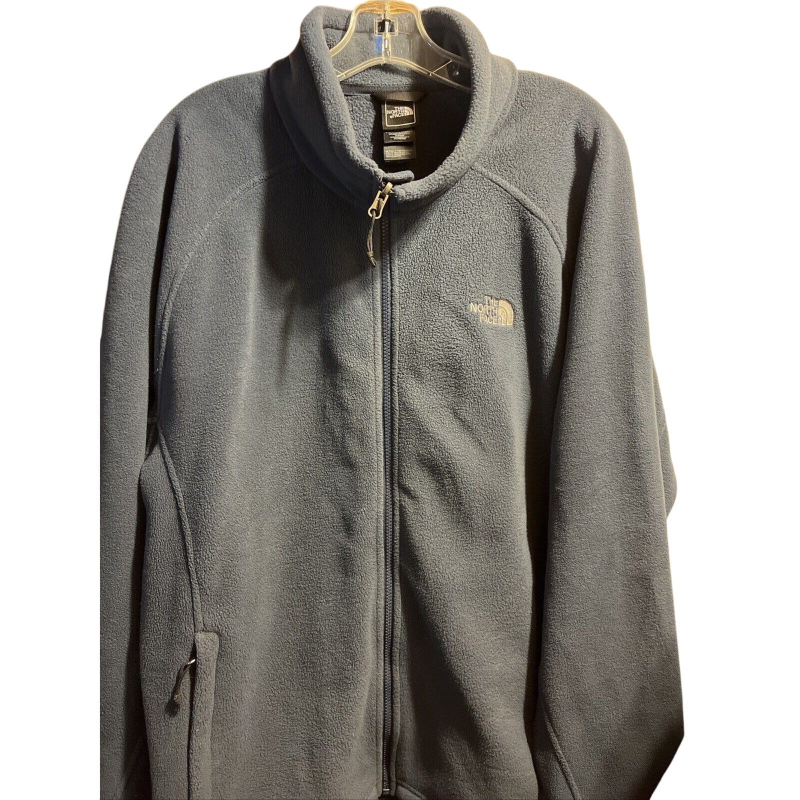 The North Face Men’s XL Blue Long Sleeve Full Zip Polyester Fleece Jacket Travel