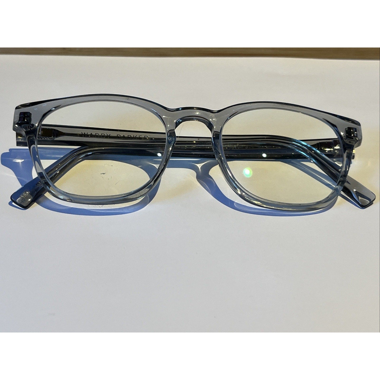 WARBY PARKER Felix 371 Eyeglass Sunglass Frames Translucent Gray 49-19-145