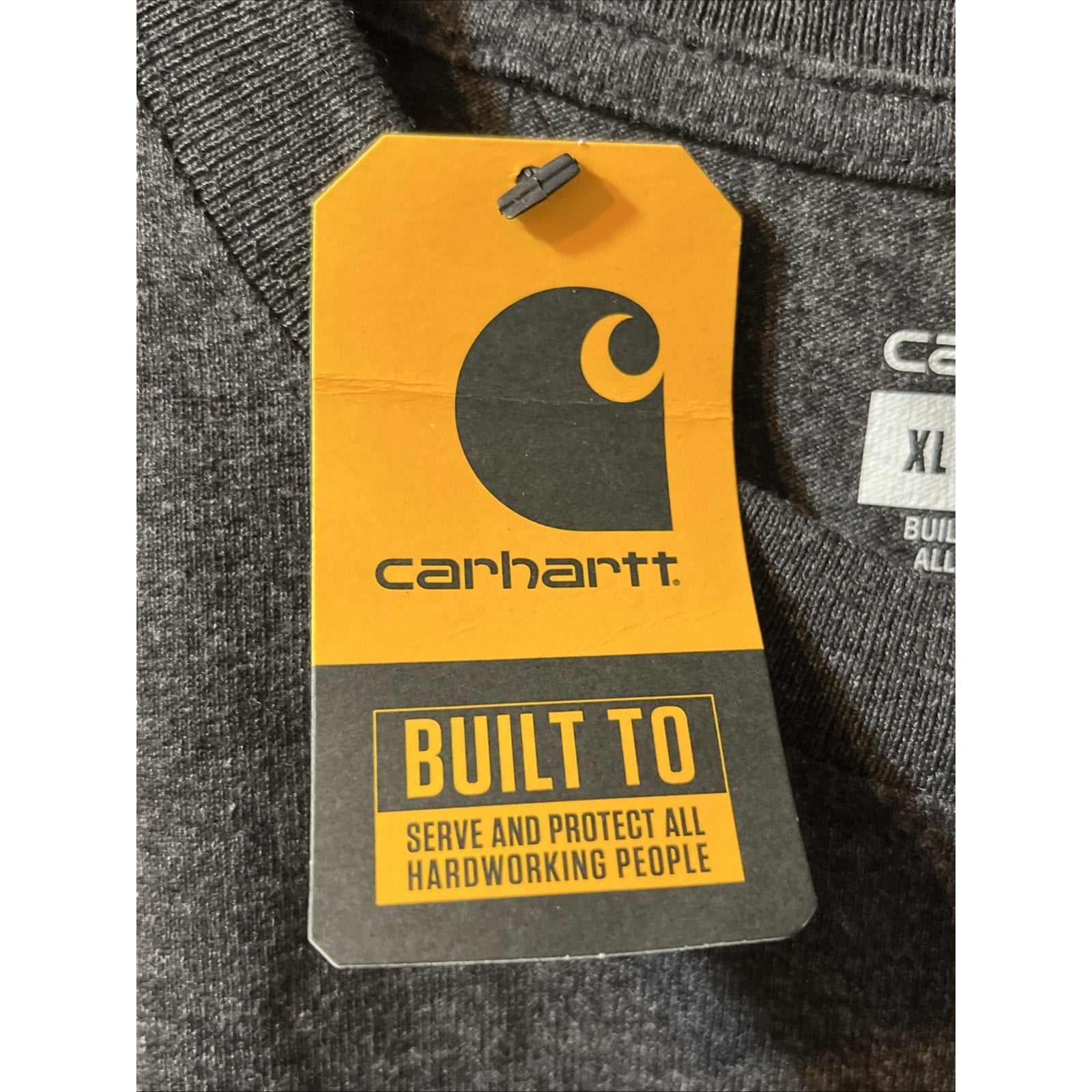 Carhartt Tee Shirt Men Xl Gray Cotton Loose Fit Valley Wide Cooperative Logo NWT