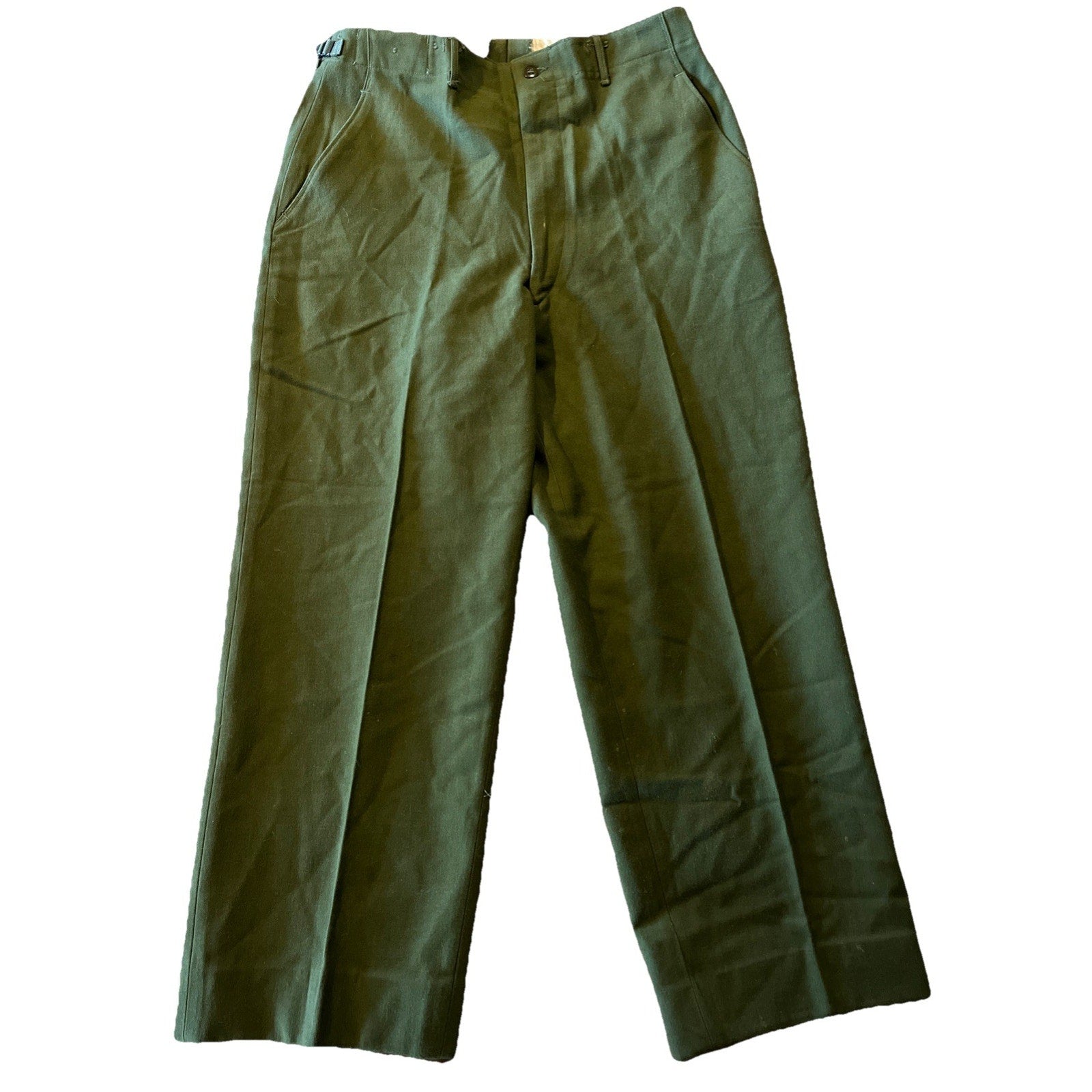 Vintage M-1951 Pants Trousers Short Medium US ARMY Green Military M51 33x28 Wool