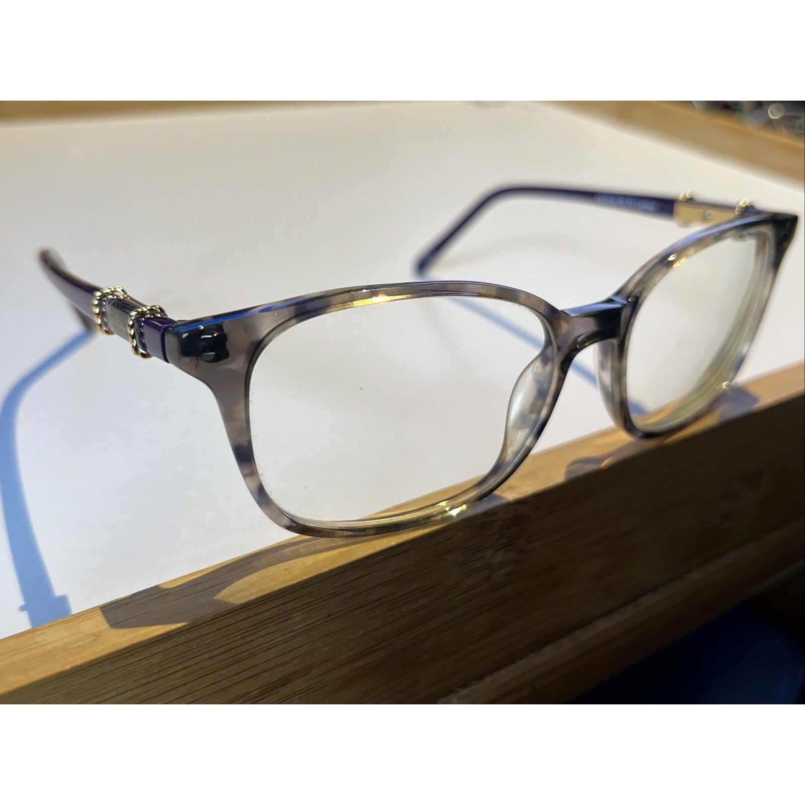 LILLY PULITZER LANTANA FG GREY PURPLE GOLD Auth Eyeglasses 51-16-135 Frames Only