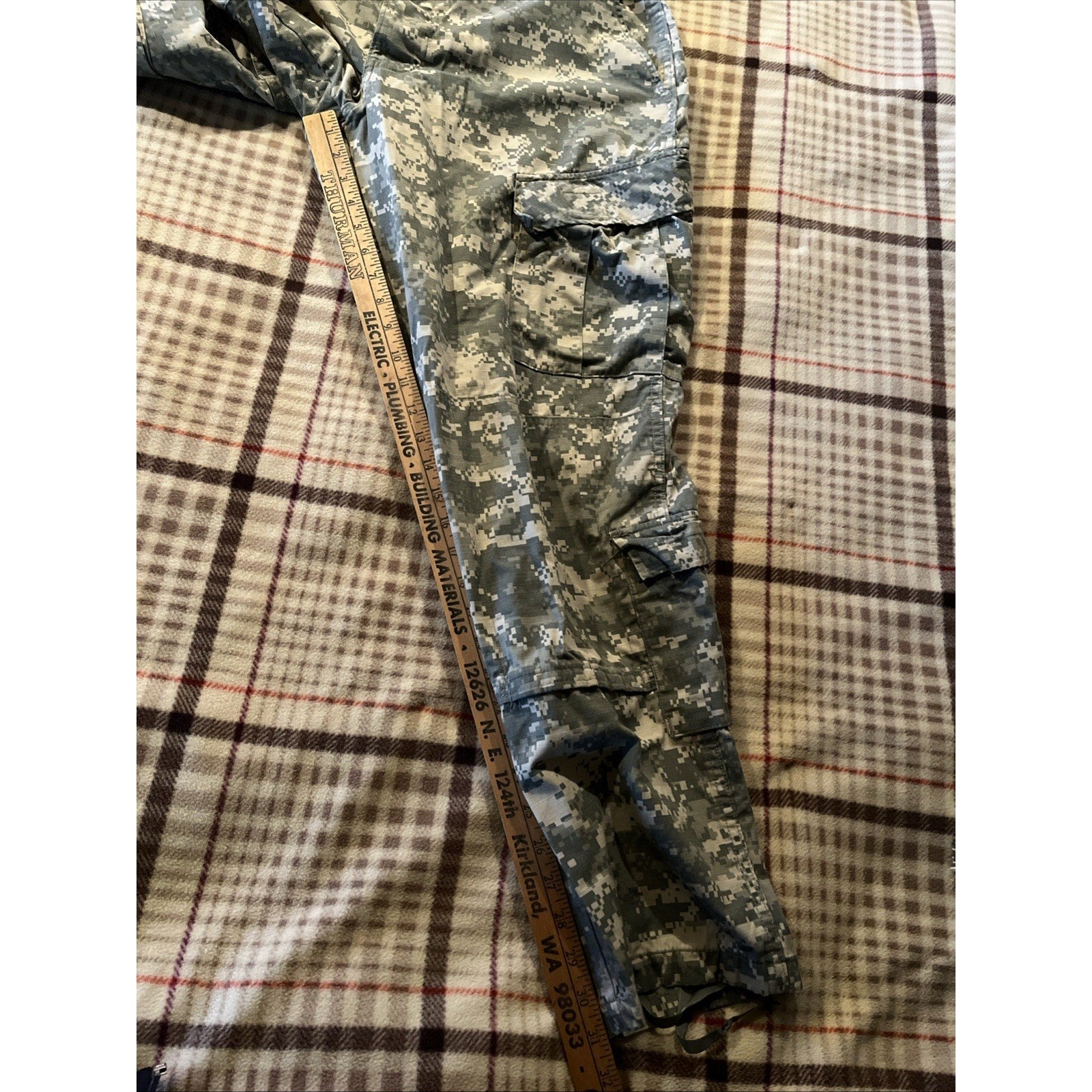 US Army Pants Trousers Large X-Long USGI Digital Camo Cotton/Nylon Ripstop 36x31