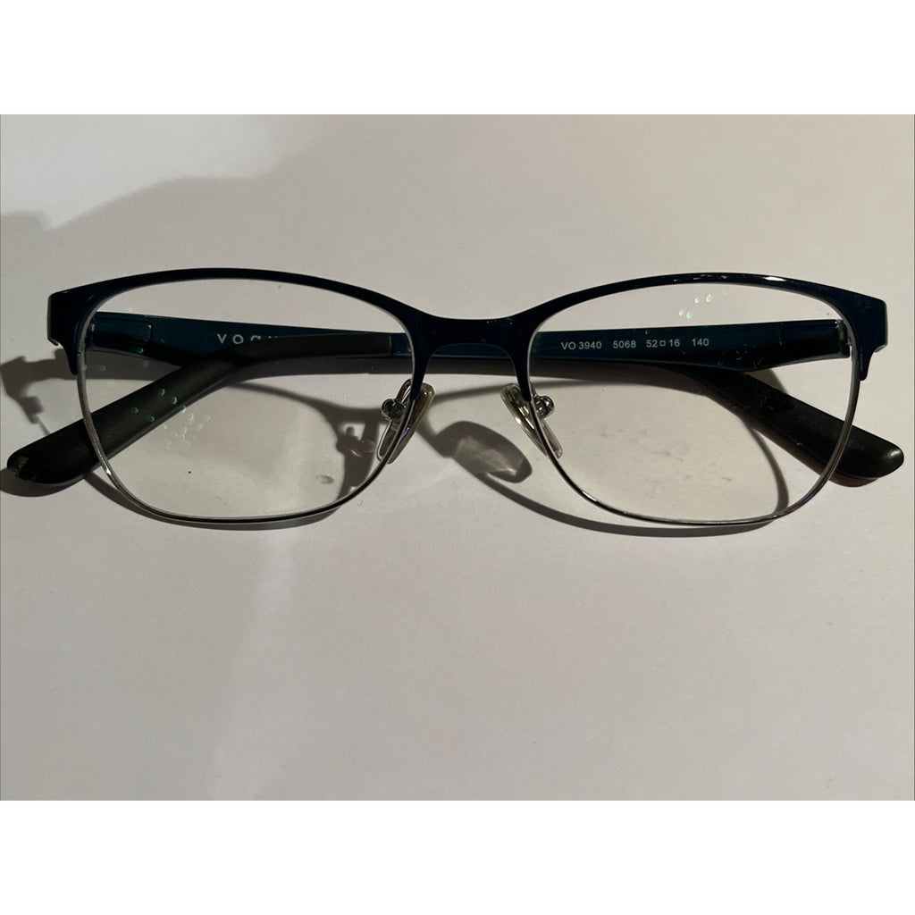Vogue Eyewear VO 3940 5068 Teal Silver Cat Eye Glasses Frames 52-16-140 Womens