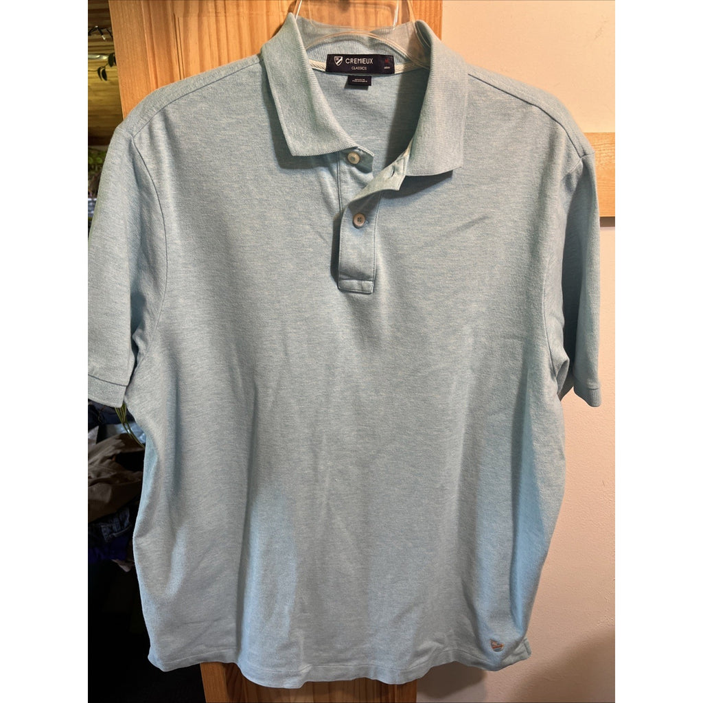 Daniel Cremieux Classics Club 38 Polo Shirt Mens M Blue Golf Short Sleeve