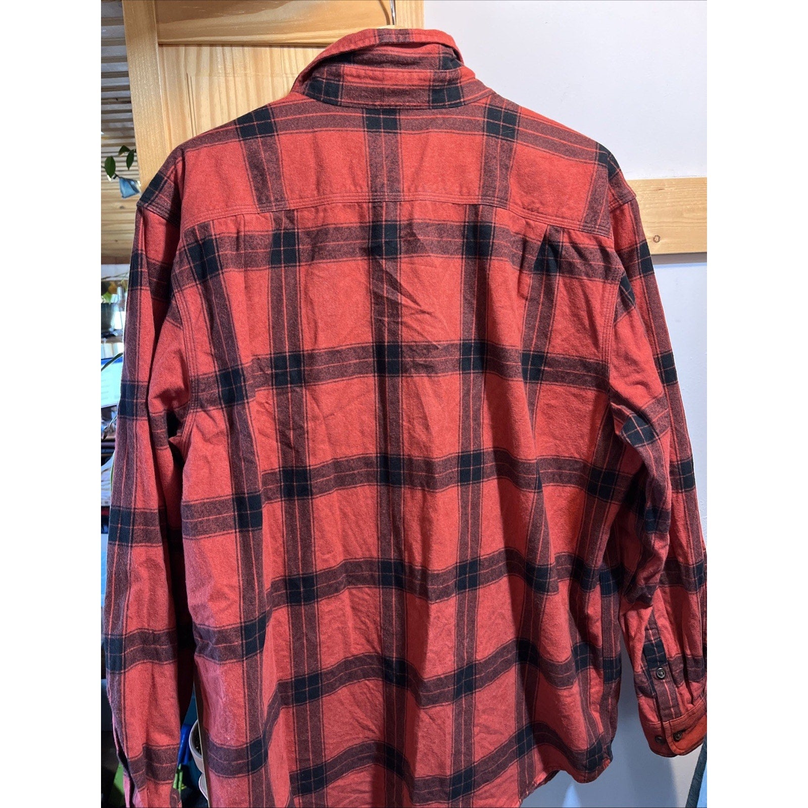 Carhartt Heavyweight Loose Fit Plaid LS Men's Flannel Shirt Size XL 105439 Red