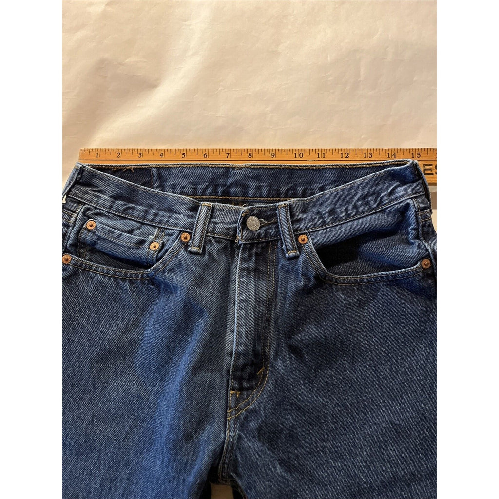 Levi's 505 Mens Jeans 31x30 Regular Fit Outdoor Medium Wash Cotton Travel