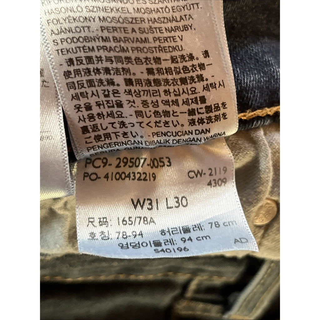 Levi's 502 jeans 32x29 men’s slim fit Blue Cotton denim Outdoor Travel Straight