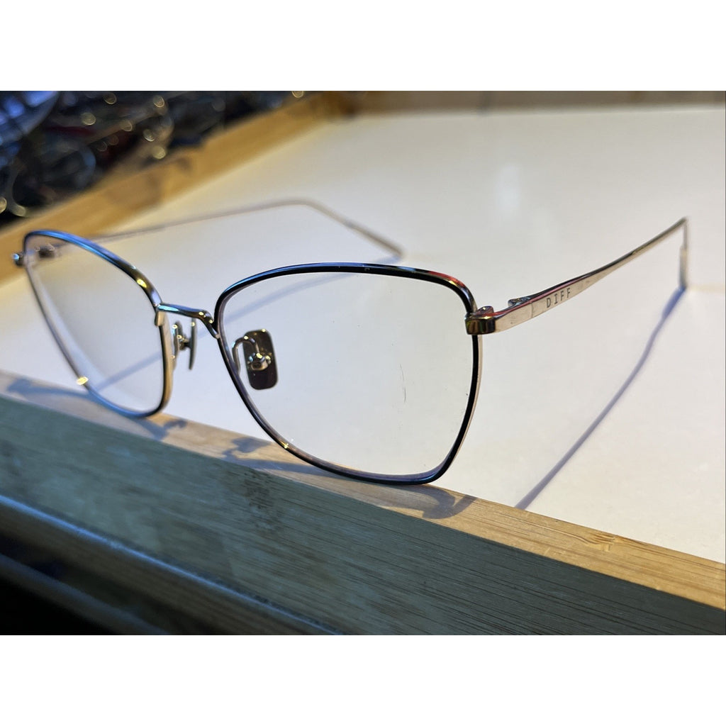 DIFF Eyewear Metal Eyeglasses Silver SV BB86 SZ 54-17-140 Clear Lens Frames Only
