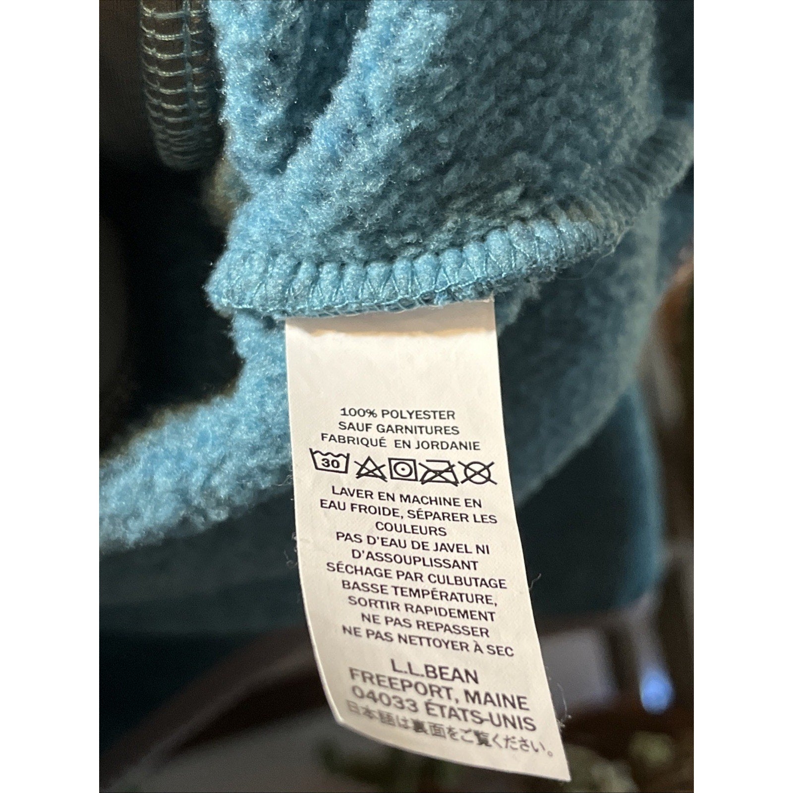 LL Bean Sweater Womens Medium Blue Pullover Snap Button Fleece Ladies Outdoors