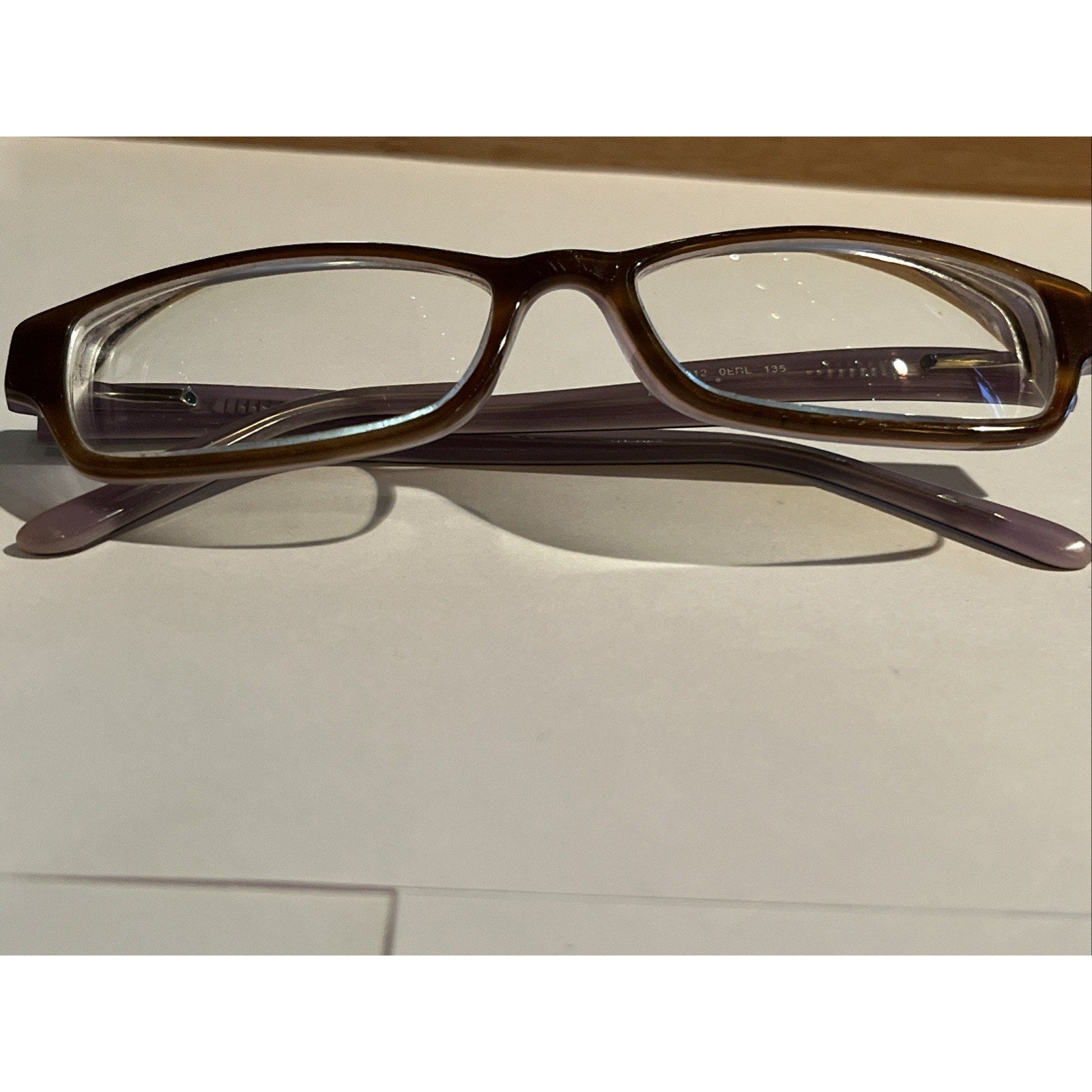 Adensco Eyeglasses Frames AD212 Purple Brown Tortoise Rectangular 51-16-135