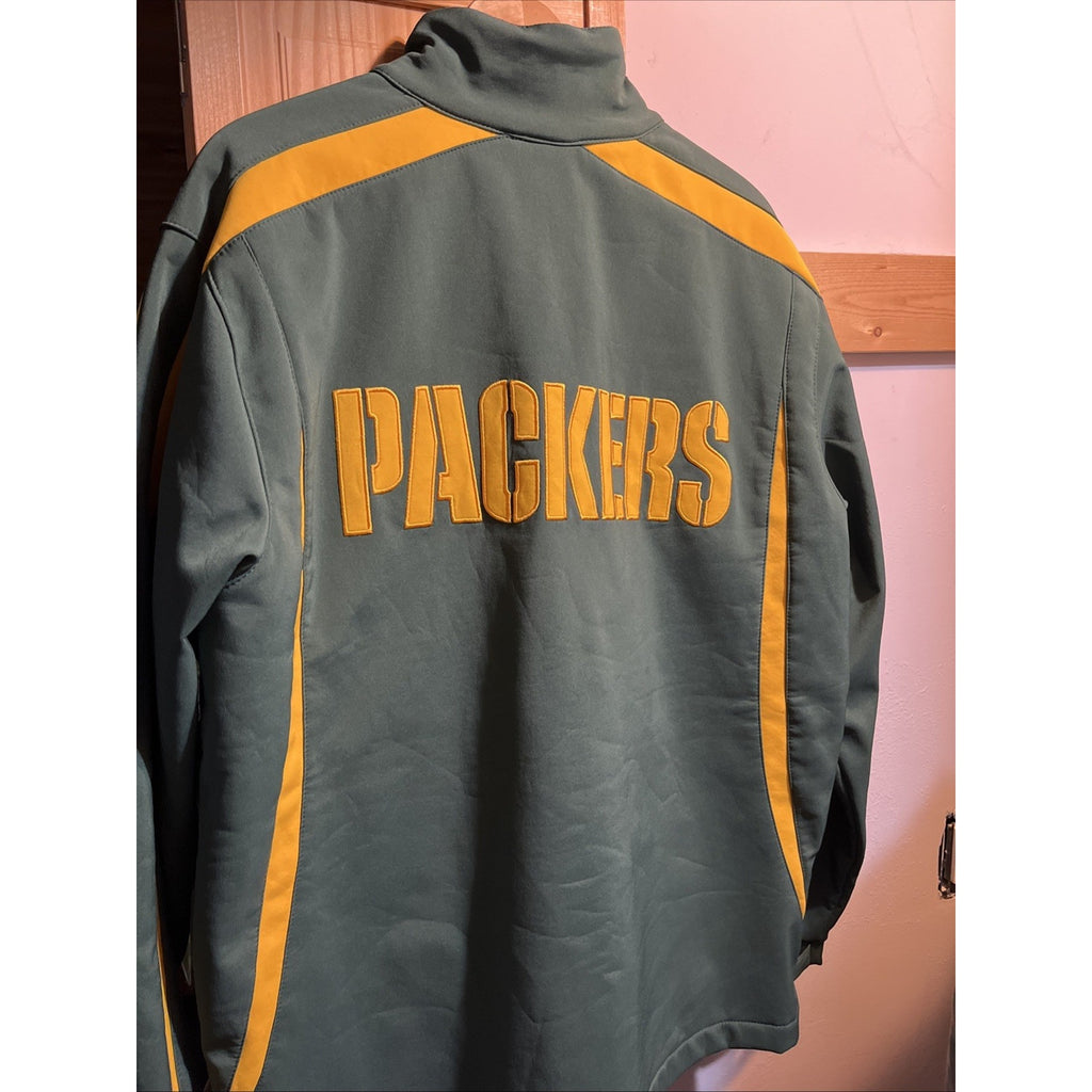 NFL Green Bay Packers Football Softshell Jacket Men’s Medium Full Zip