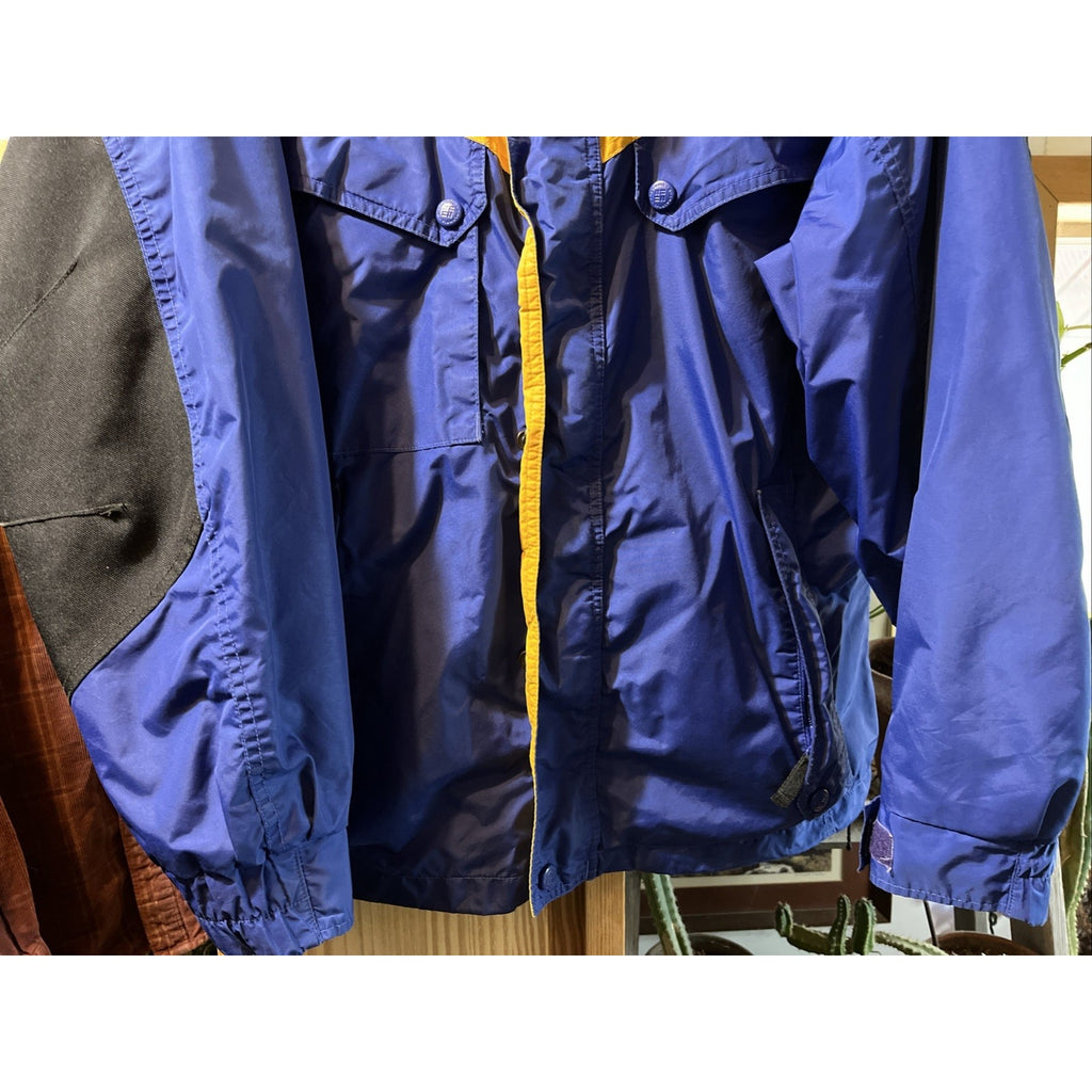 Columbia Mens M Blue Shell Jacket Ski Snow board Rain Winter Coat Boulder Ridge