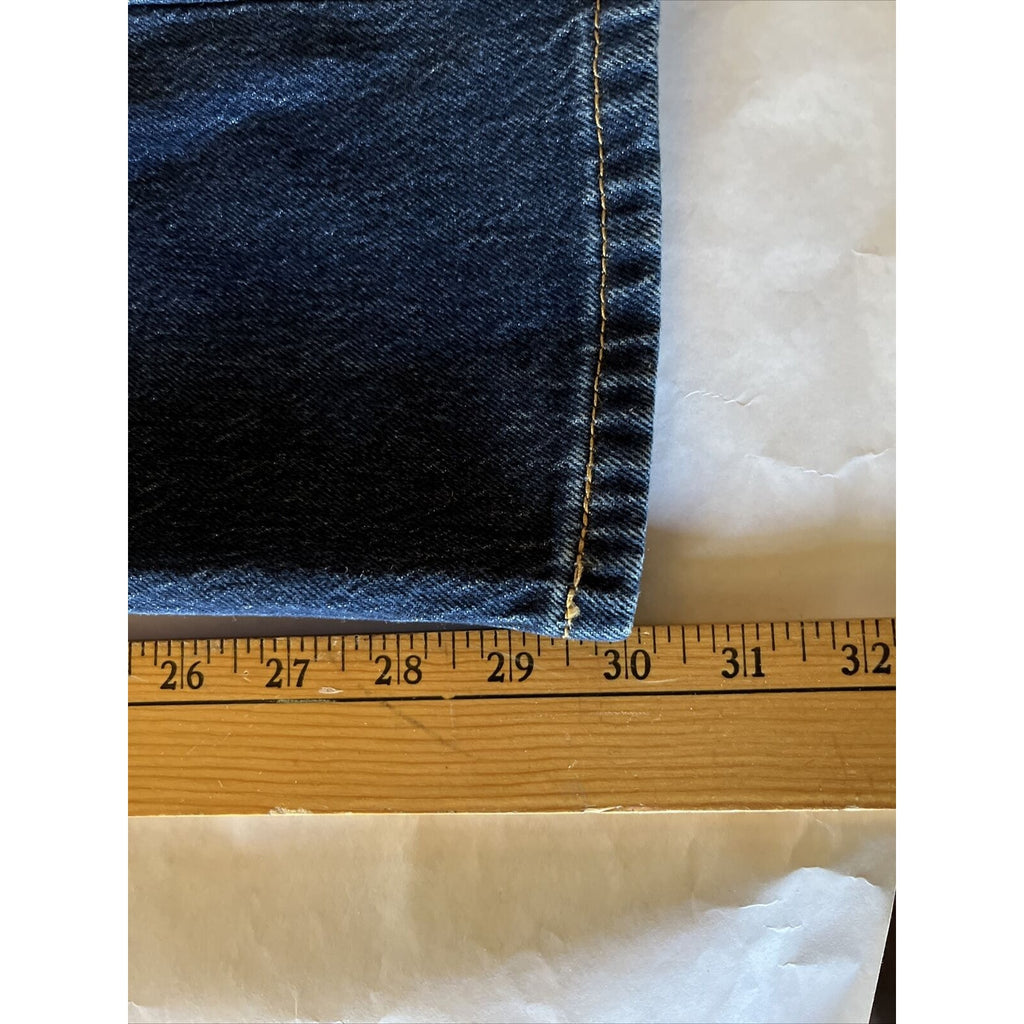 Levis 502 Mens Jeans Size 33x30 Dark Wash Blue Regular Taper Fit Leg Stretch EUC