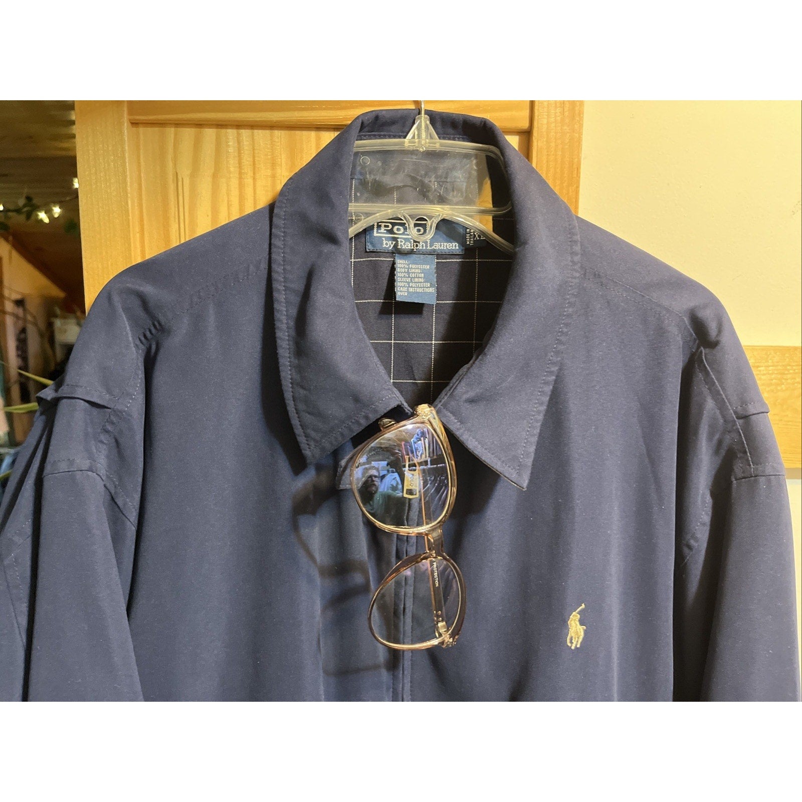 Polo Ralph Lauren Men’s XL Navy Bomber Jacket Harrington Long Sleeve Full Zip