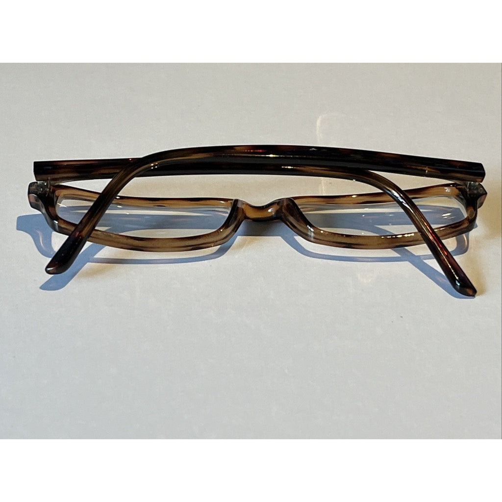 Tempo Eyeglasses HE 8000 52-17-145 Rectangular Brown Tortoise Frames Only