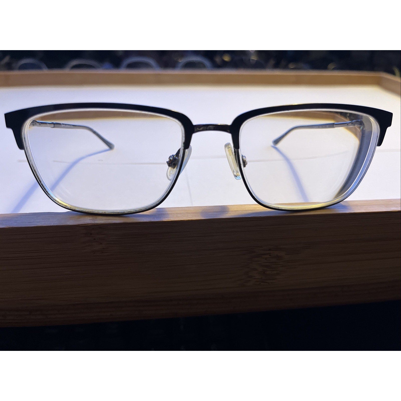 Randy Jackson Zyloware C. 058 Eyeglasses Frames ONLY Gunmetal Half Rim 54-17-145