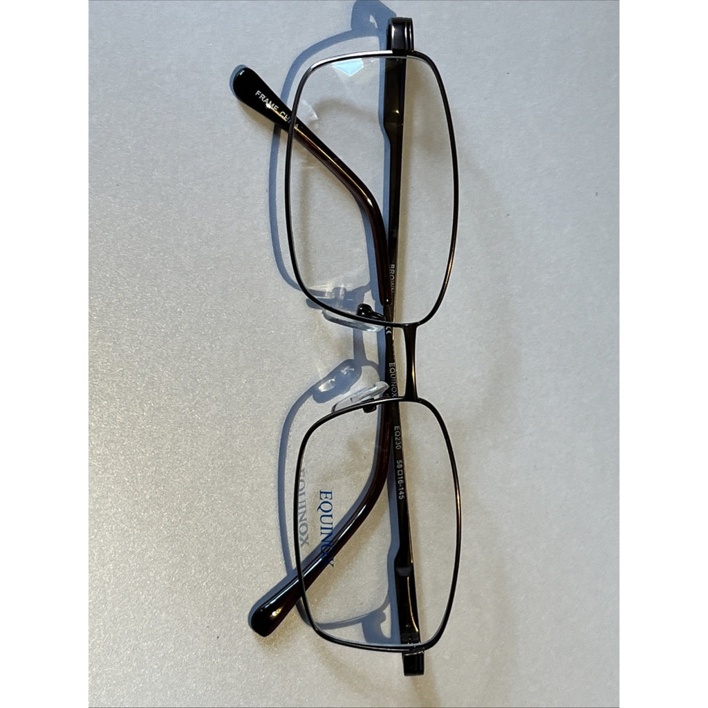 Equinox EQ230 Brown 58-16-145 Metal Full Rim Eyeglasses FZ06 Frames Only