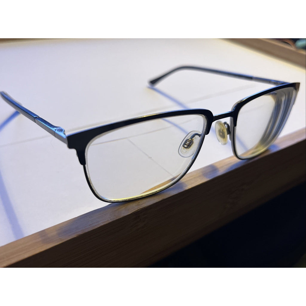 Randy Jackson Zyloware C. 058 Eyeglasses Frames ONLY Gunmetal Half Rim 54-17-145