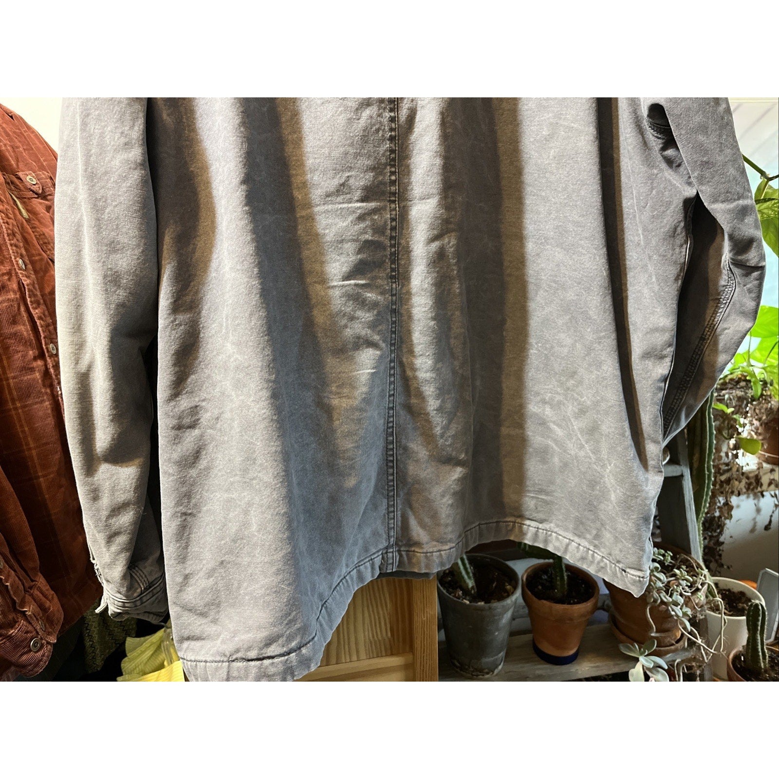 CARHARTT Rugged Flex blanket lined canvas work shirt jacket 3XL Gray 102851