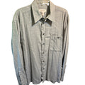 Ermenegildo Zegna Italy Button Shirt Gray Tattersall Mens XL Long Sleeve Cotton