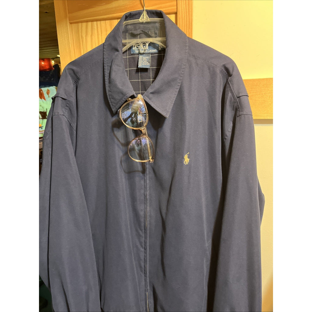 Polo Ralph Lauren Men’s XL Navy Bomber Jacket Harrington Long Sleeve Full Zip