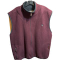 Champion Men’s Large Burgundy Red Fleece Vest Polyester Full Zip Outdoor Travel