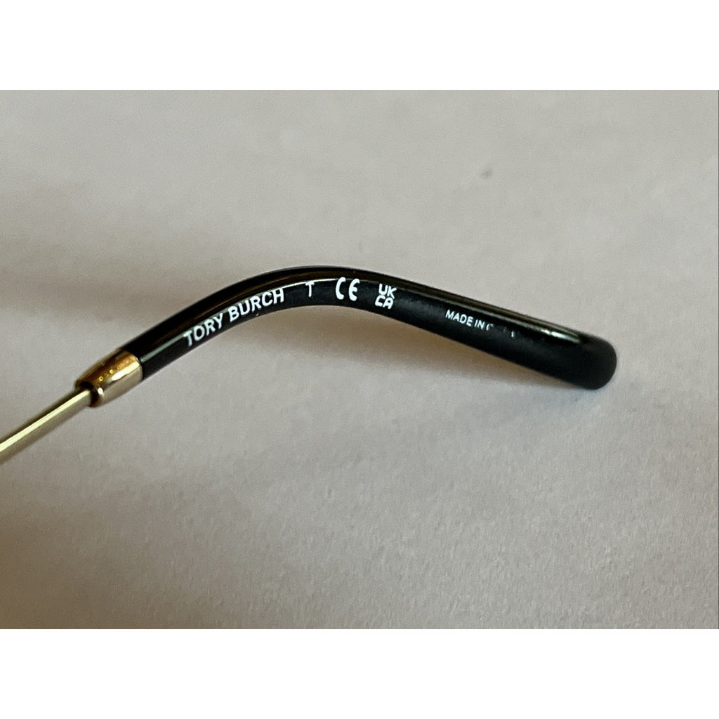 TORY BURCH TY 6103 BLACK GOLD AUTHENTIC FRAMES EYEGLASSES 55-16-140 3N
