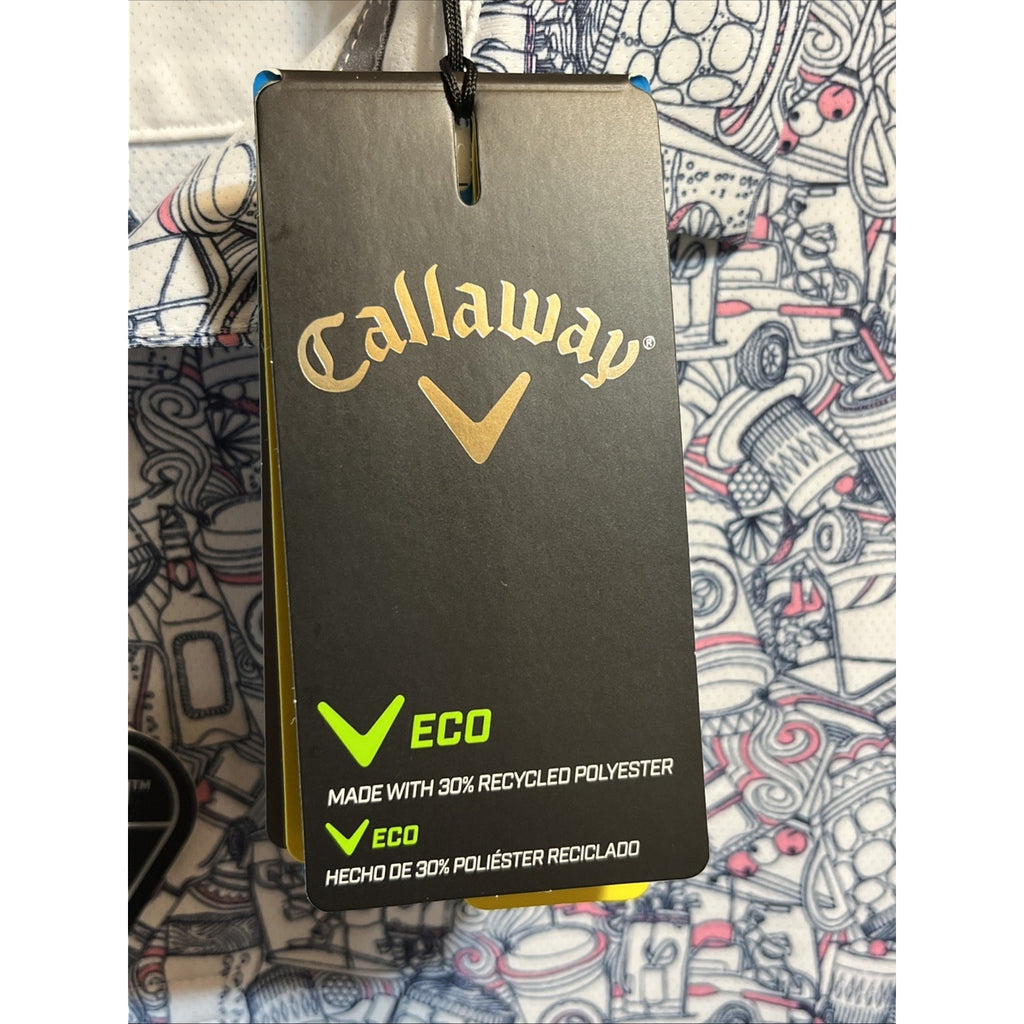 Callaway Golf Shirt Short Sleeve Essential Drink Polo Men’s Large Coffee NWT