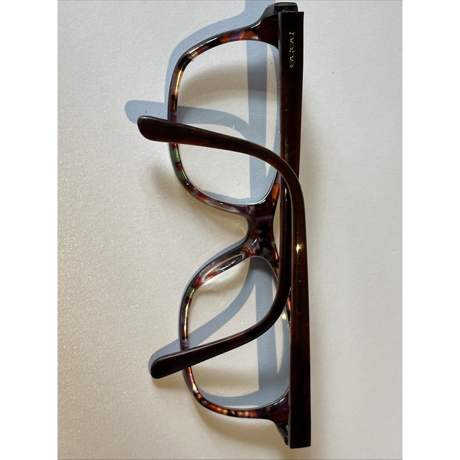 Bebe Brown Floral Interior Cat Eye Glasses Rosy BB5118 210 Topaz 55-17-140