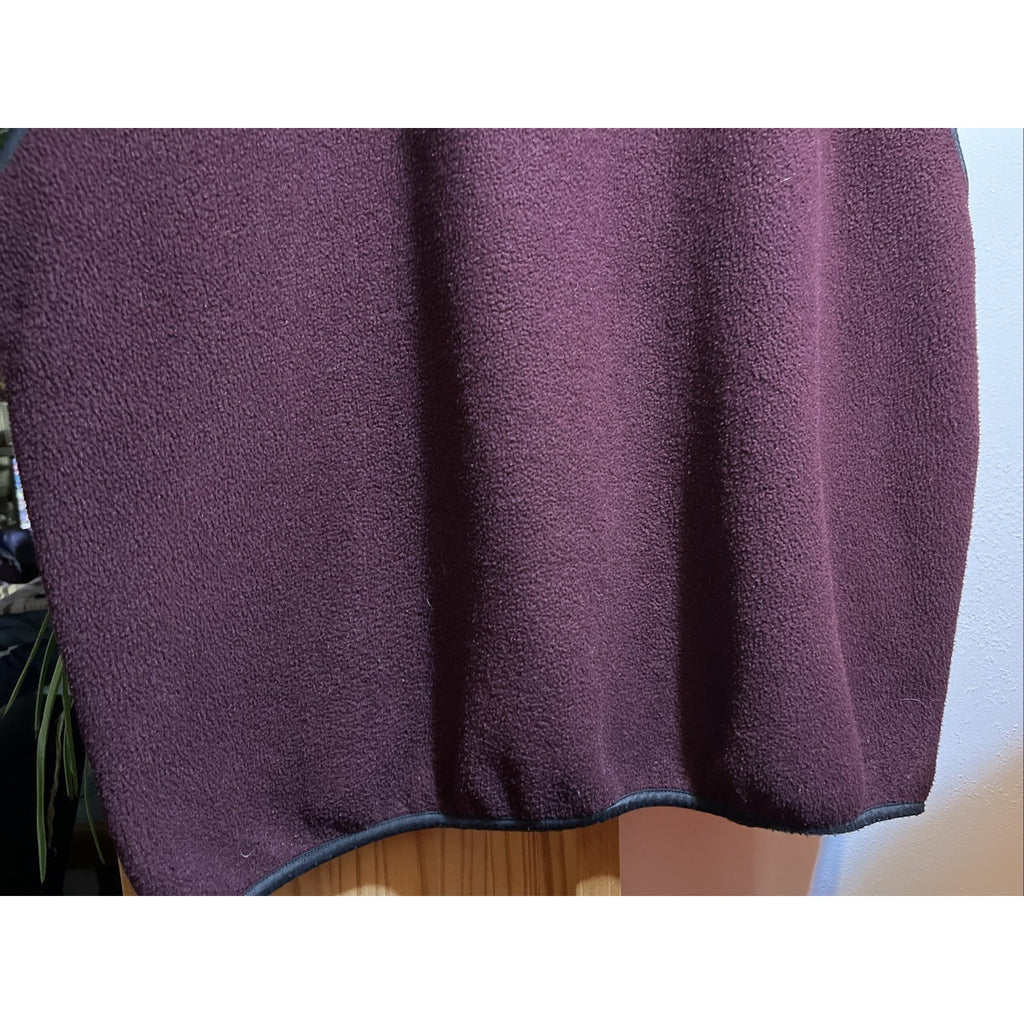 Champion Men’s Large Burgundy Red Fleece Vest Polyester Full Zip Outdoor Travel