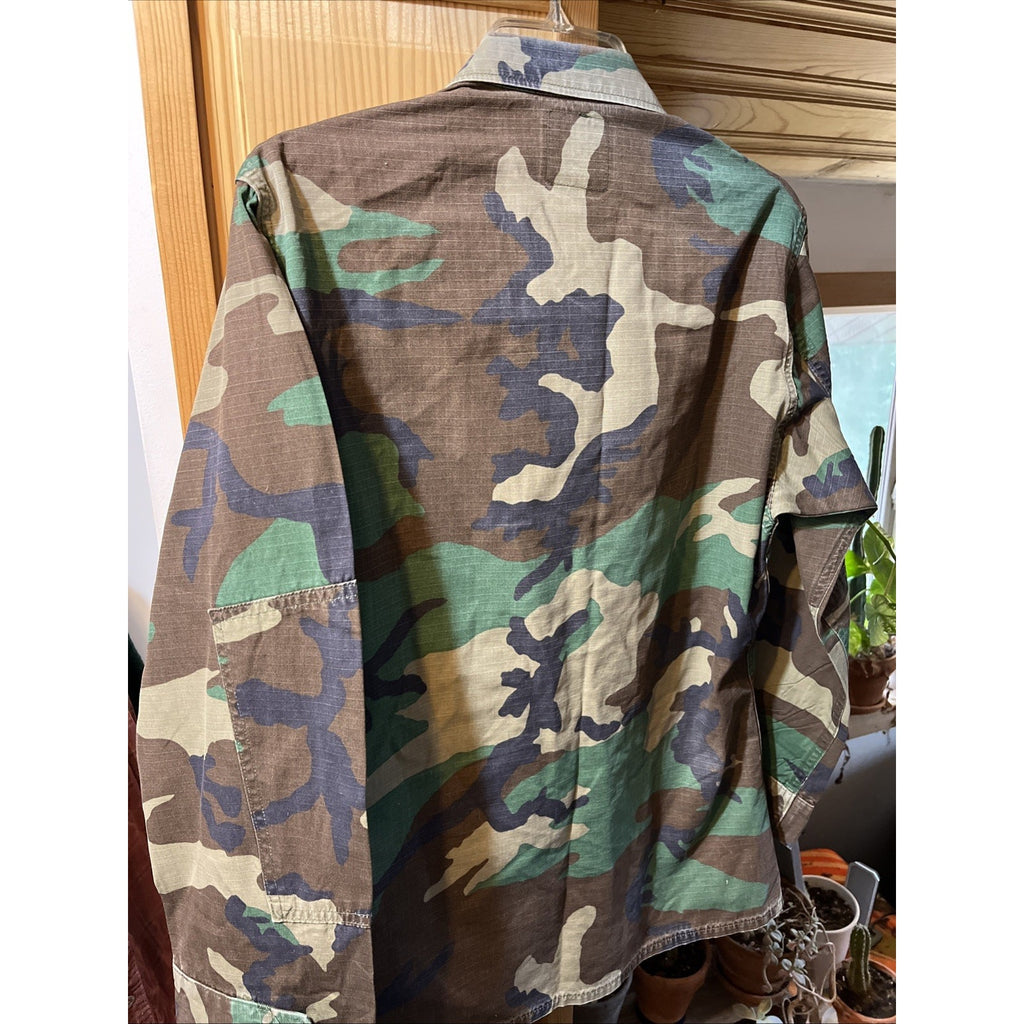 Vintage Woodland Camo Coat Hot weather Mens Combat small Reg Marines US Military