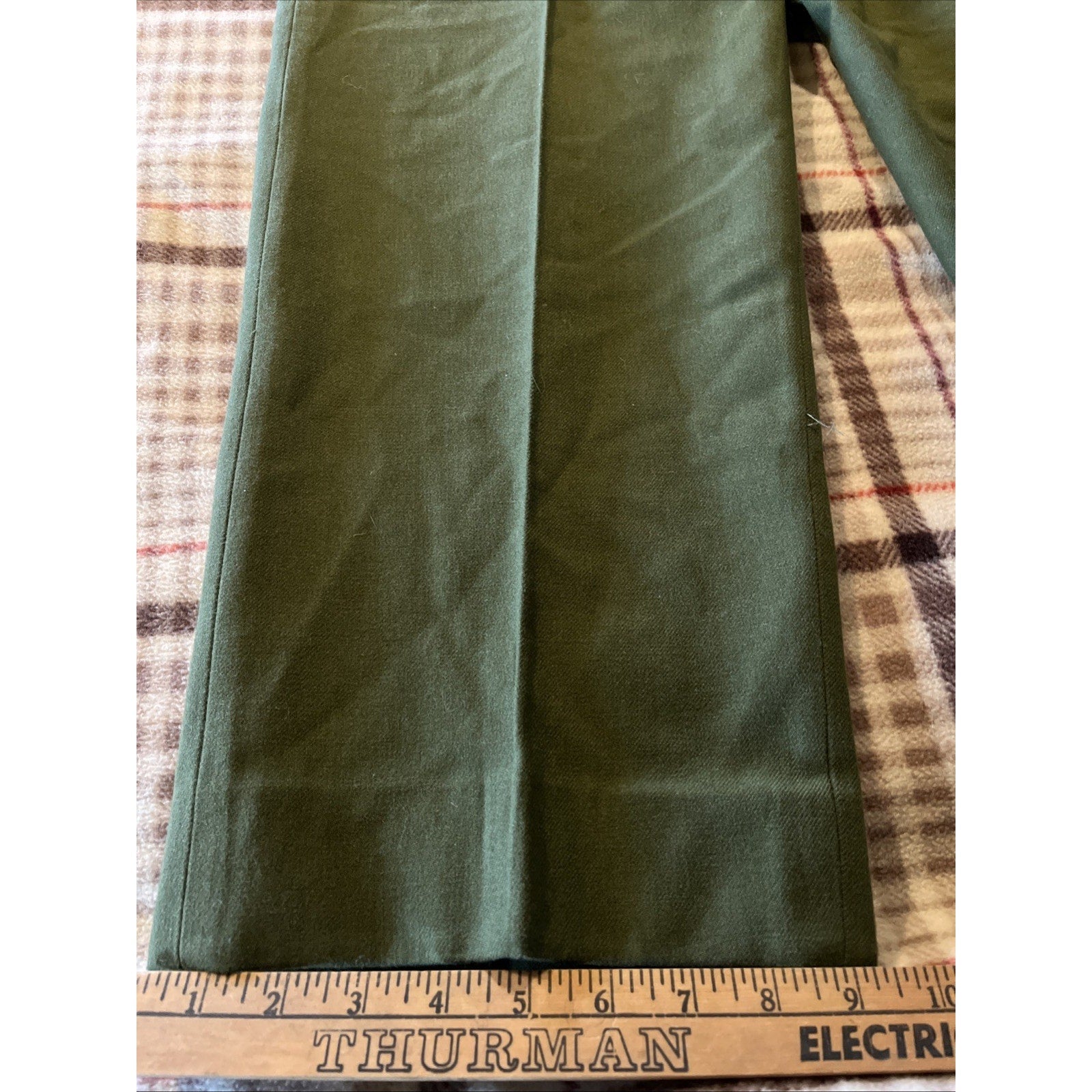 Vintage M-1951 Pants Trousers Short Medium US ARMY Green Military M51 33x28 Wool