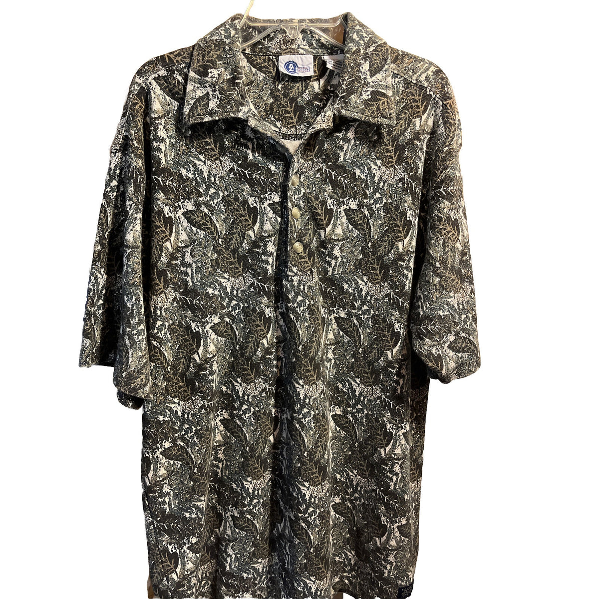 Arizona Jean Co. Men’s M Floral Short Sleeve 1/4 Button Cotton Hawaiian Shirt