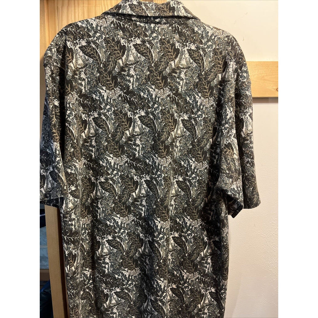 Arizona Jean Co. Men’s M Floral Short Sleeve 1/4 Button Cotton Hawaiian Shirt