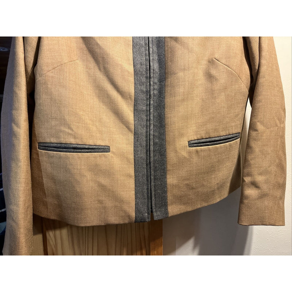 Pendleton Women’s 12 Petite Brown Virgin Wool Long Sleeve Full Zip Blazer Jacket