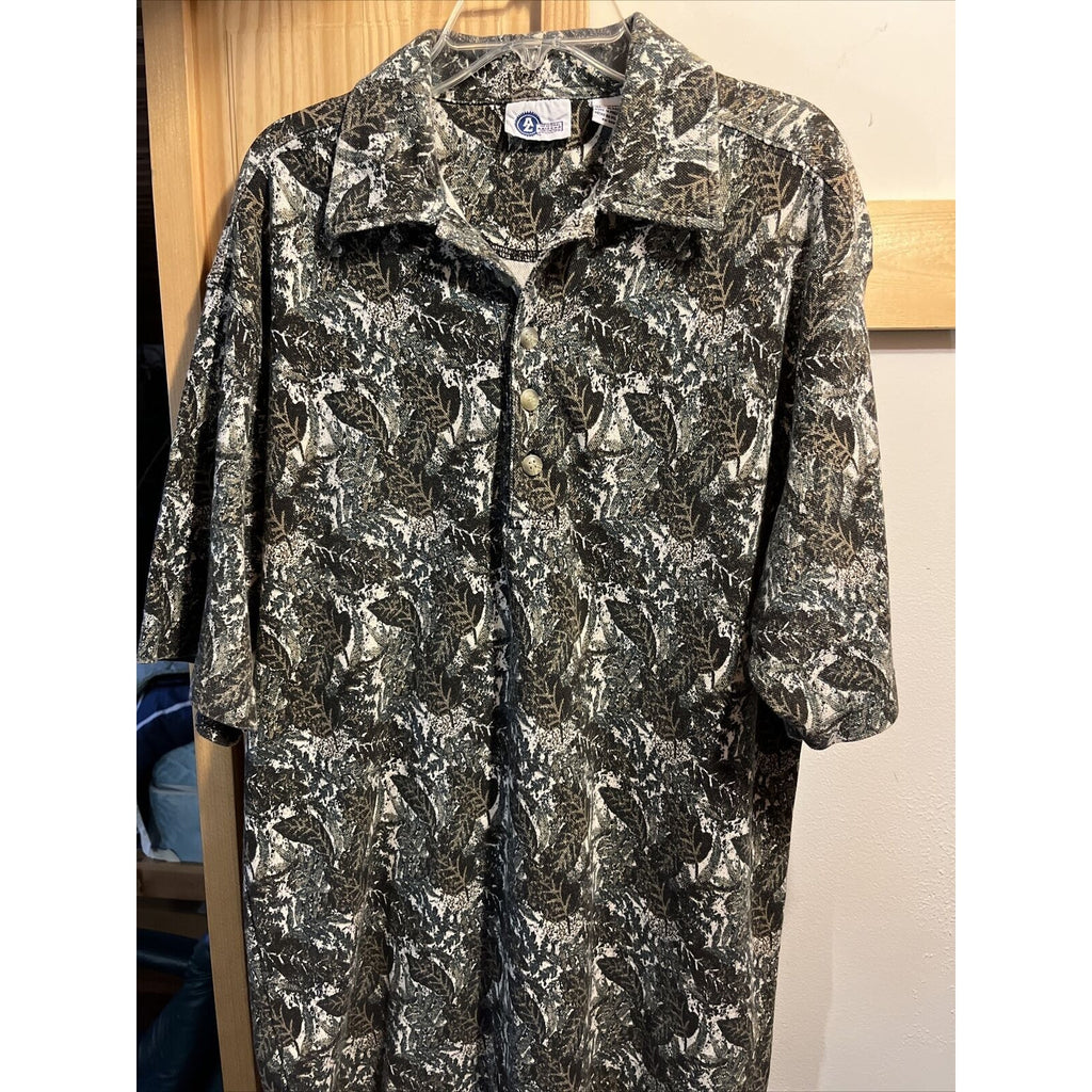 Arizona Jean Co. Men’s M Floral Short Sleeve 1/4 Button Cotton Hawaiian Shirt