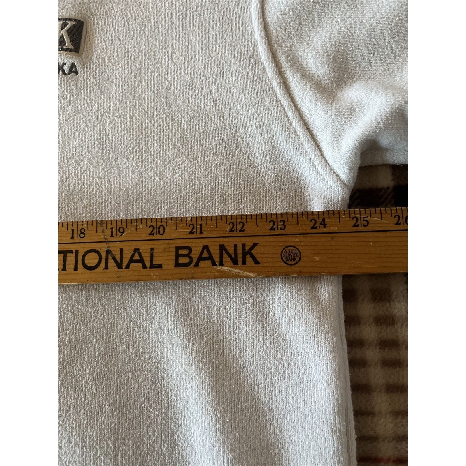 Renegade Club Vintage Men’s XL White Long Sleeve 1/4 Button Cotton Blend Sweater