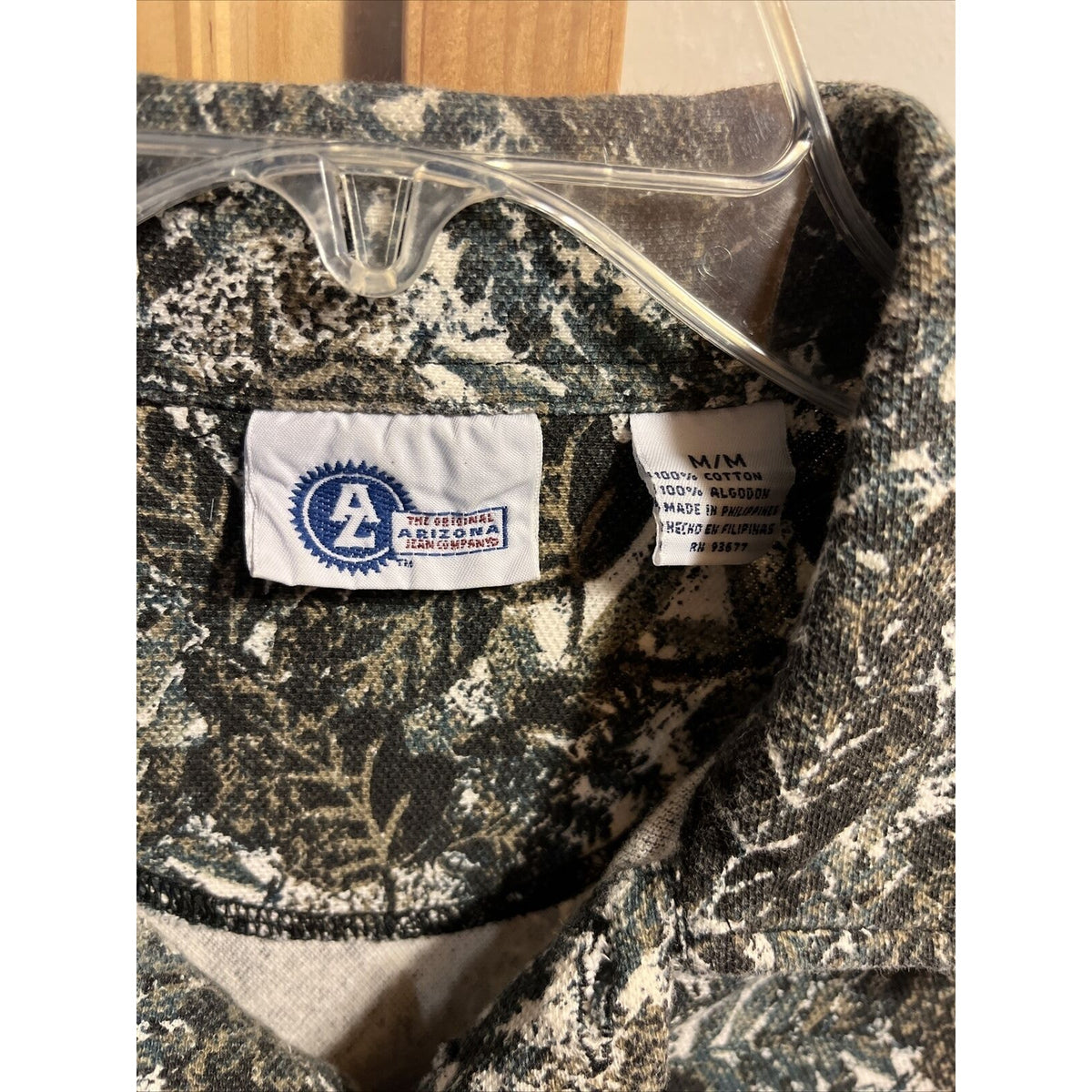 Arizona Jean Co. Men’s M Floral Short Sleeve 1/4 Button Cotton Hawaiian Shirt