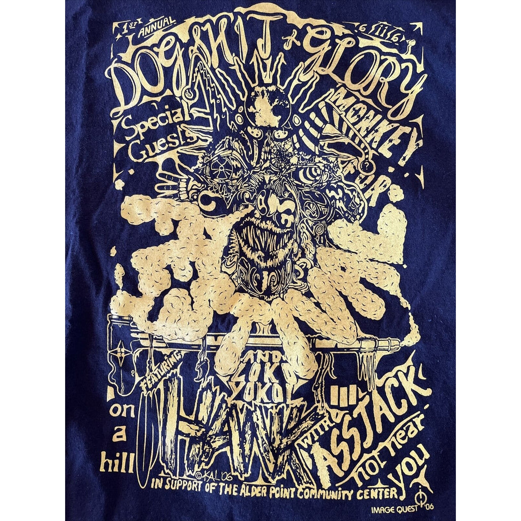 Dogsh*t & Glory Festival Unisex L Brown HANK III Monkey Fur 2006 Concert T-Shirt