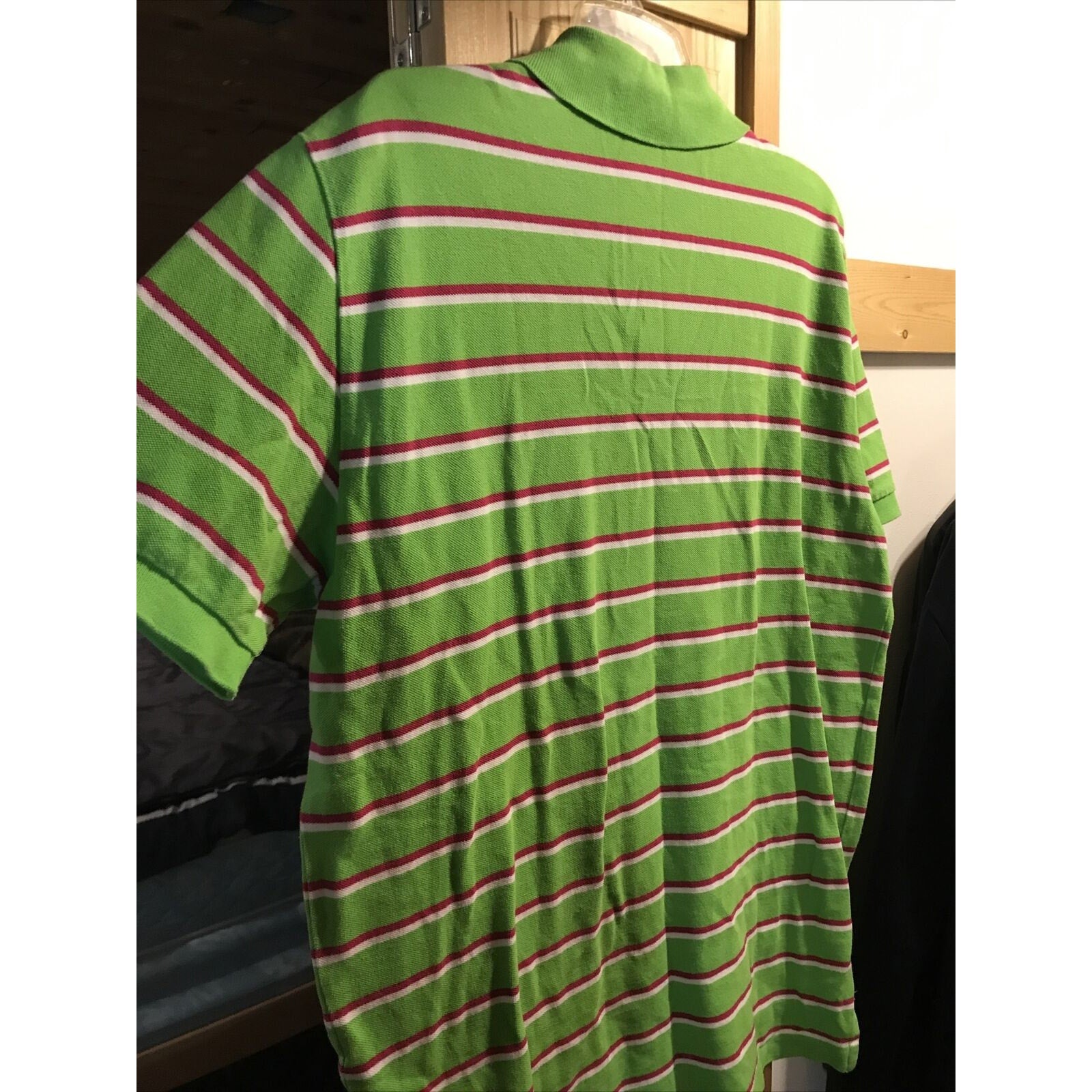 Ralph Lauren Polo Men L Green Short Sleeve 1/4 Button Pullover Cotton Polo Shirt